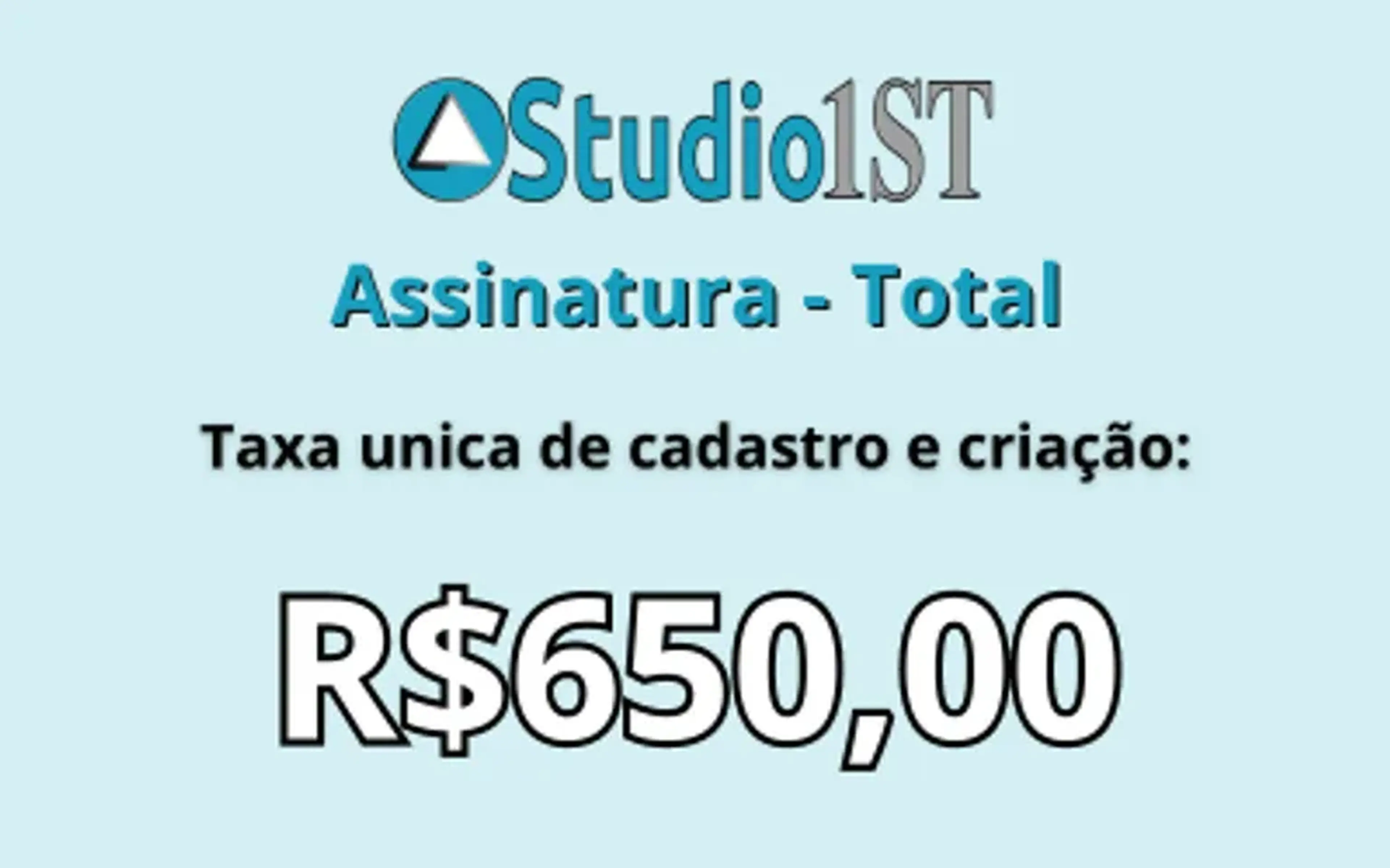 Assinatura Plano Total Studio1st. imagem