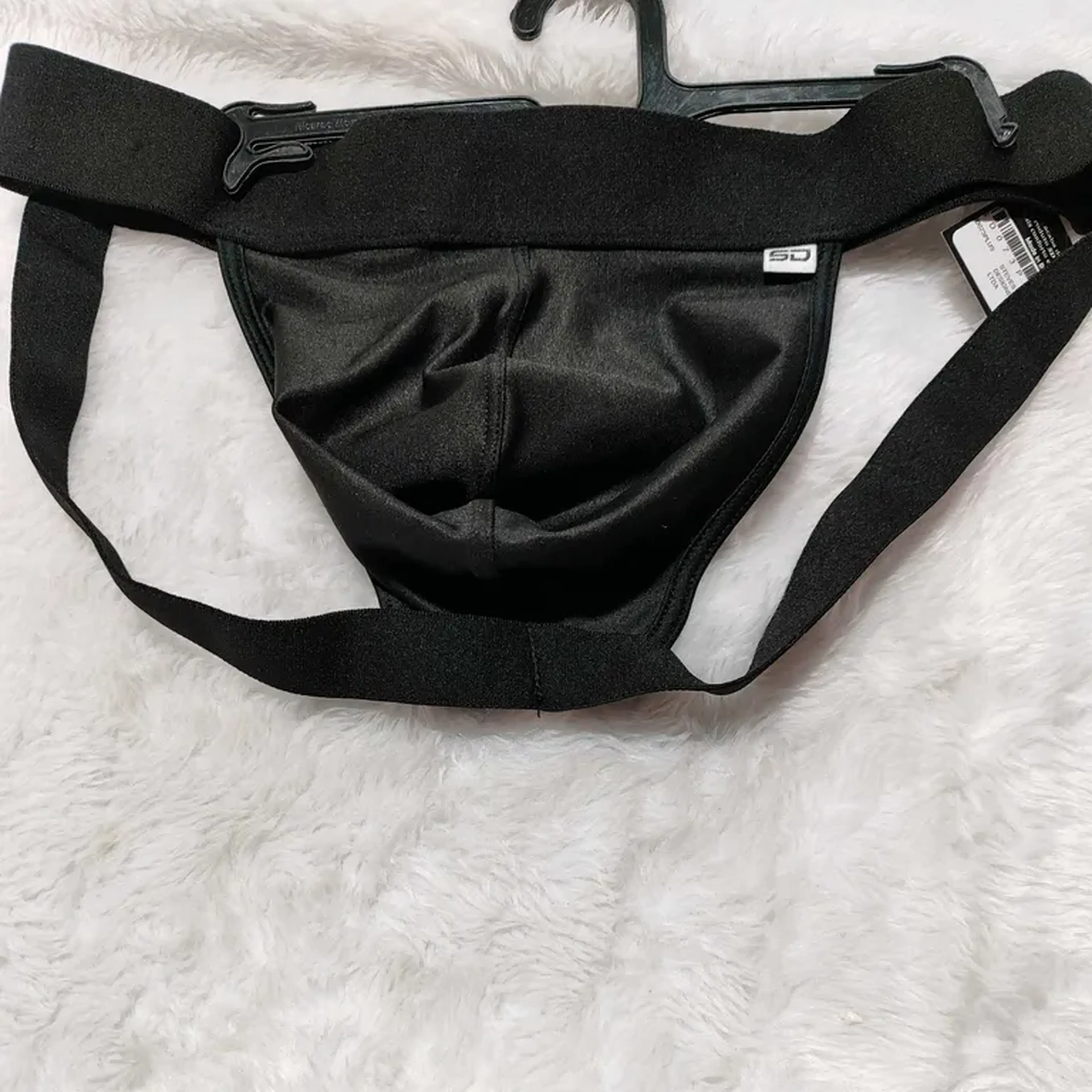 Cueca Jockstrap Preta (Plus Size) imagem