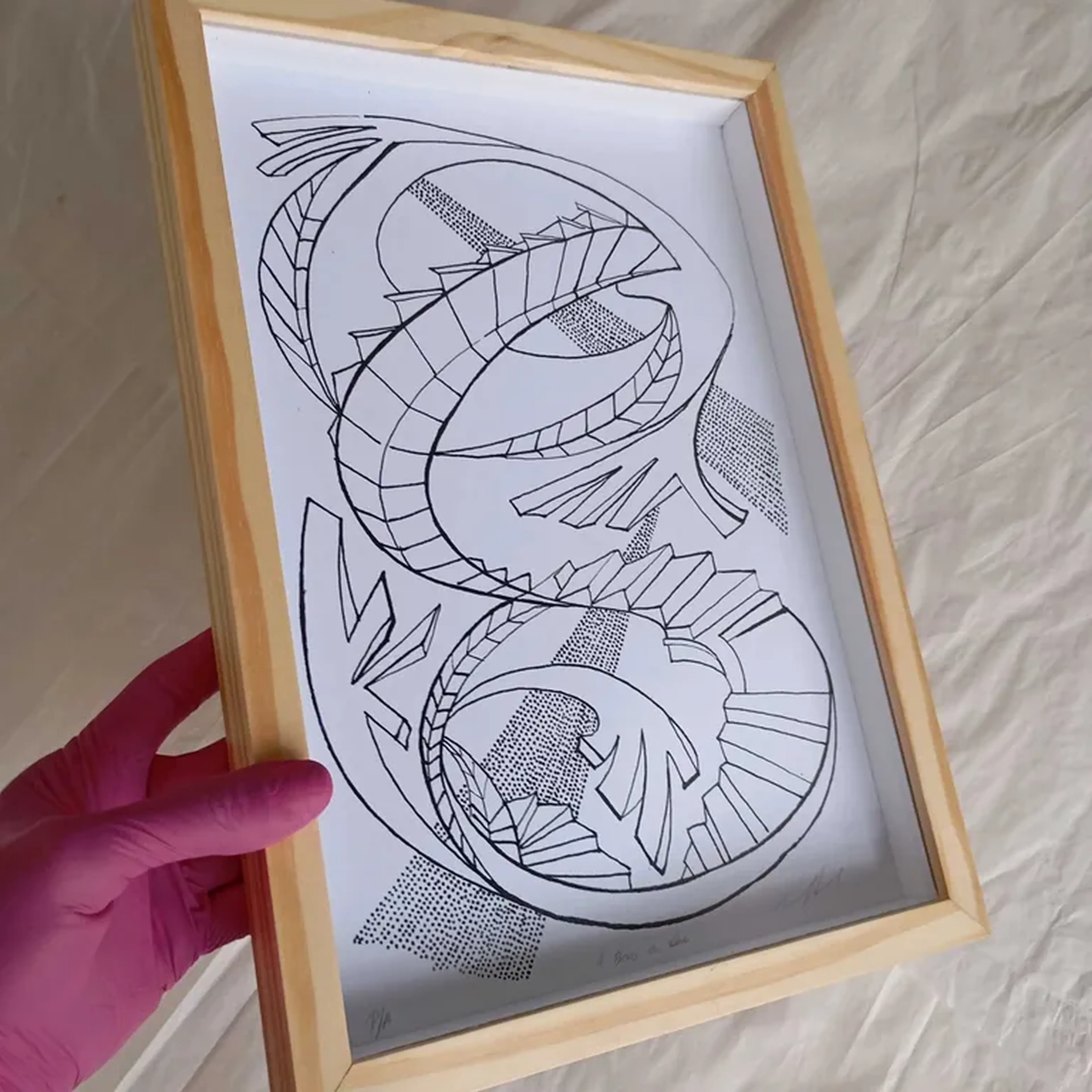 Bestiário Borges - A Bao a Qu - 21x30 cm moldura alta imagem