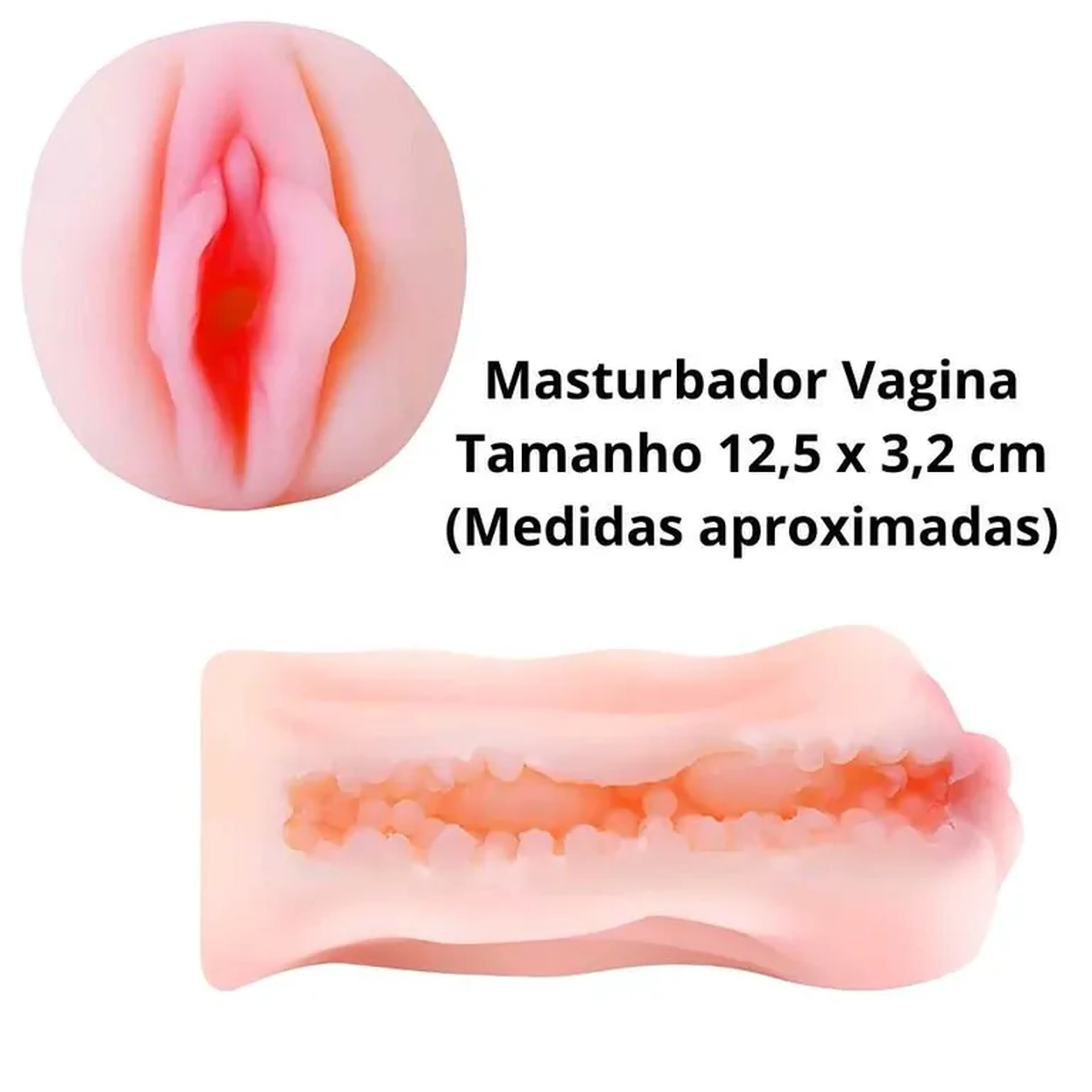 Masturbador vagina - 12,5 cm (tamanho aproximado) imagem