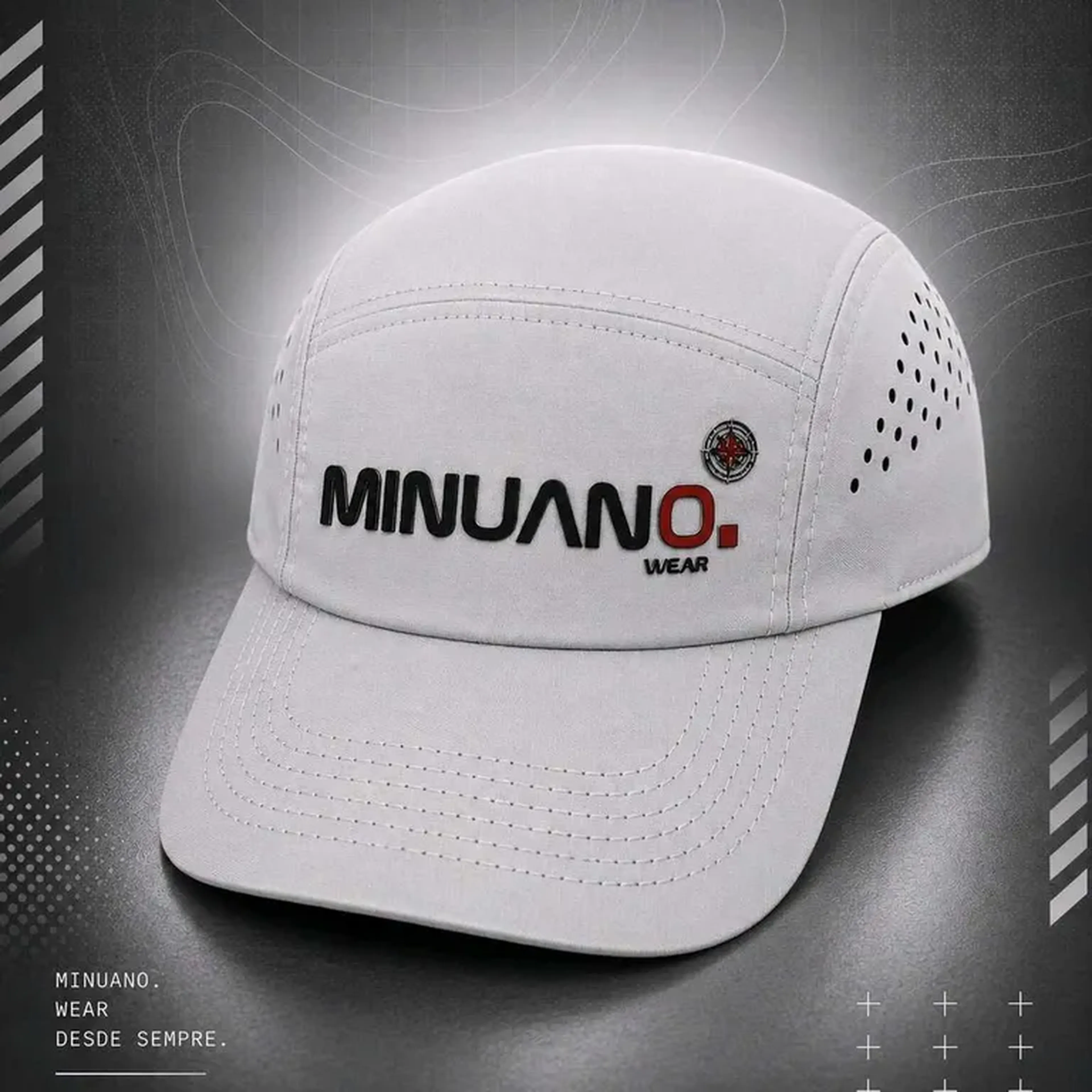 Boné Running Cinza Minuano Wear imagem