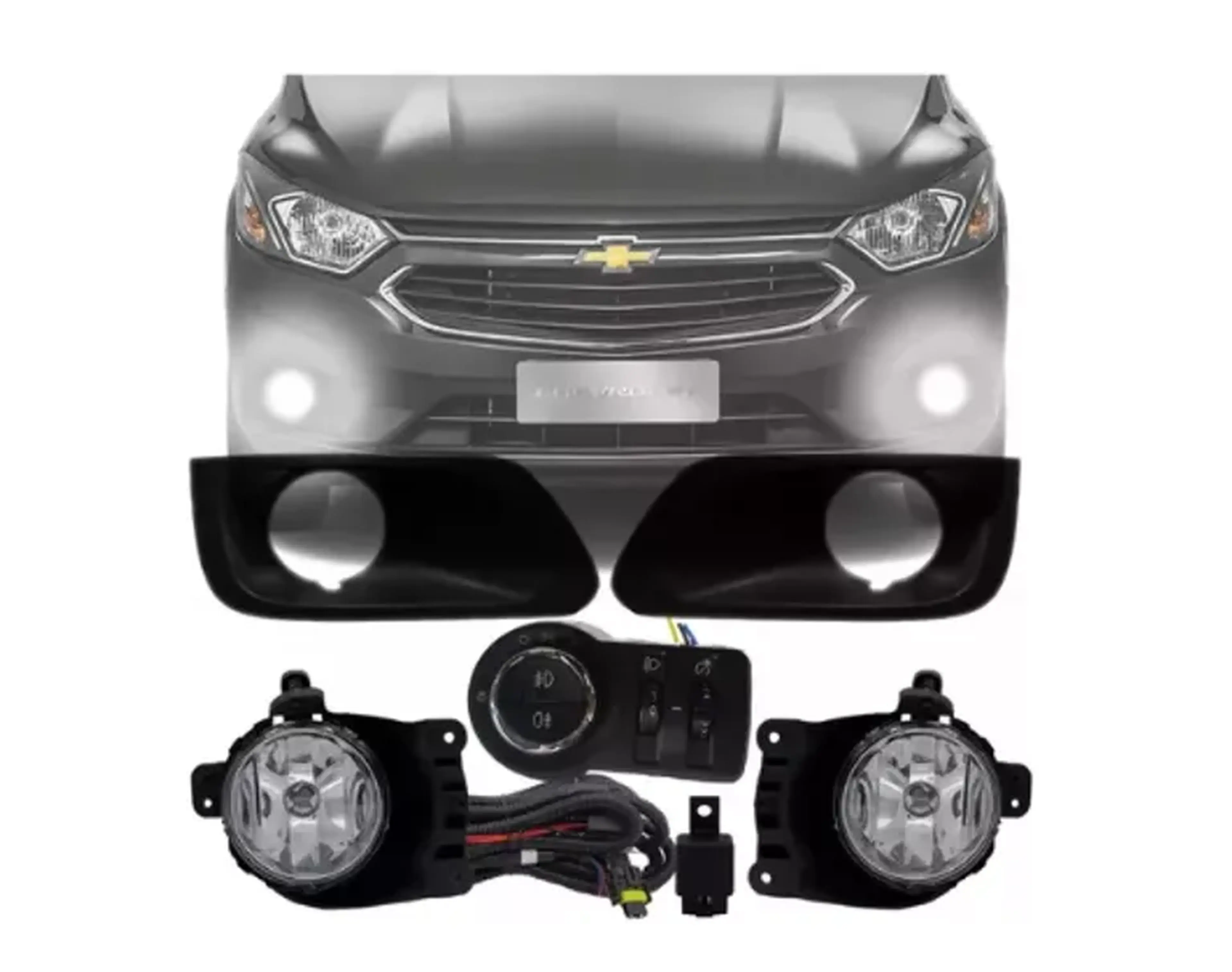 Kit Farol Milha Neblina Onix-Prisma 17 a 19 imagem