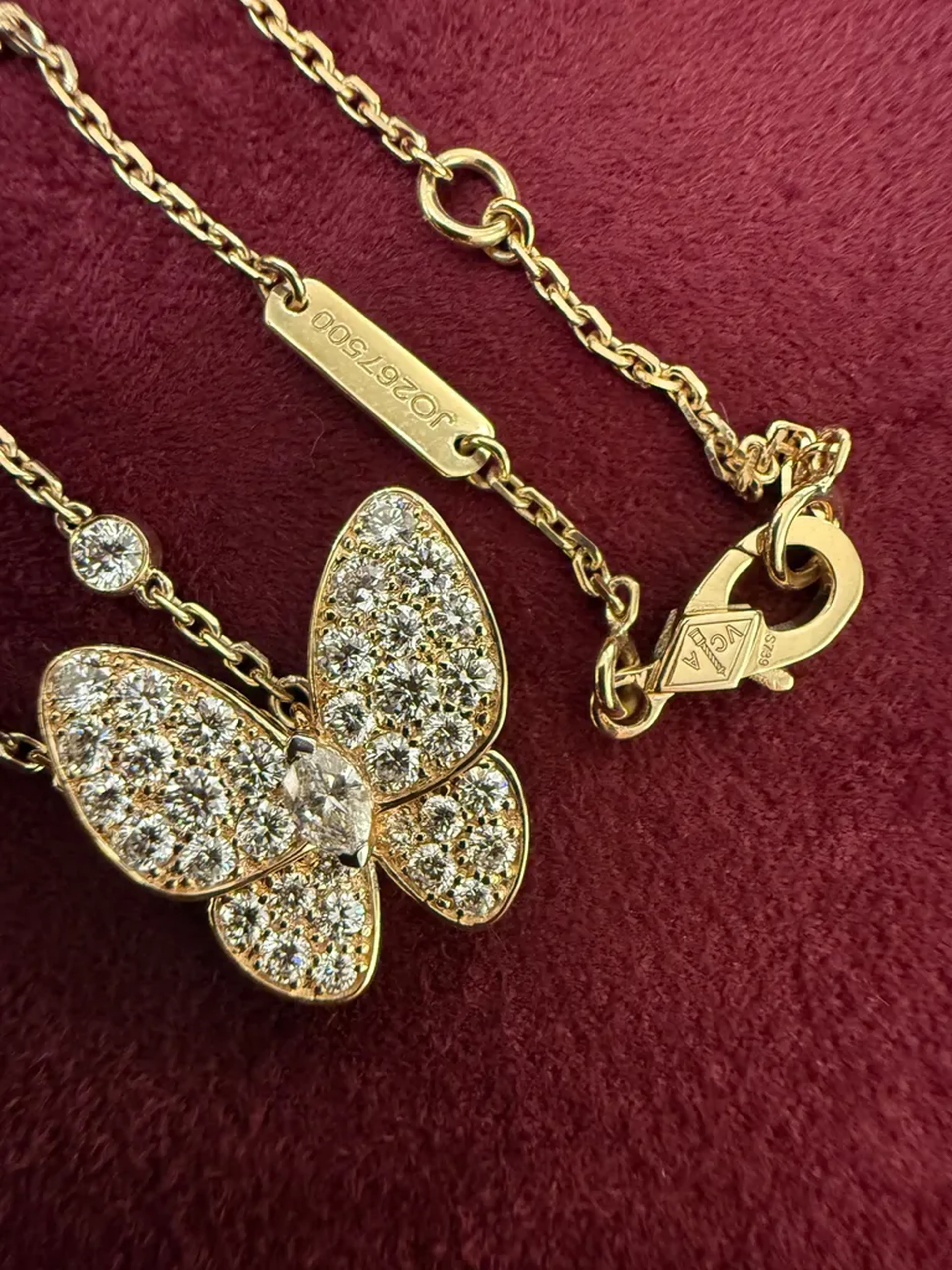 ✨ Colar Borboleta em Ouro 18K com Diamantes Naturais – 0,88 ct ✨ imagem