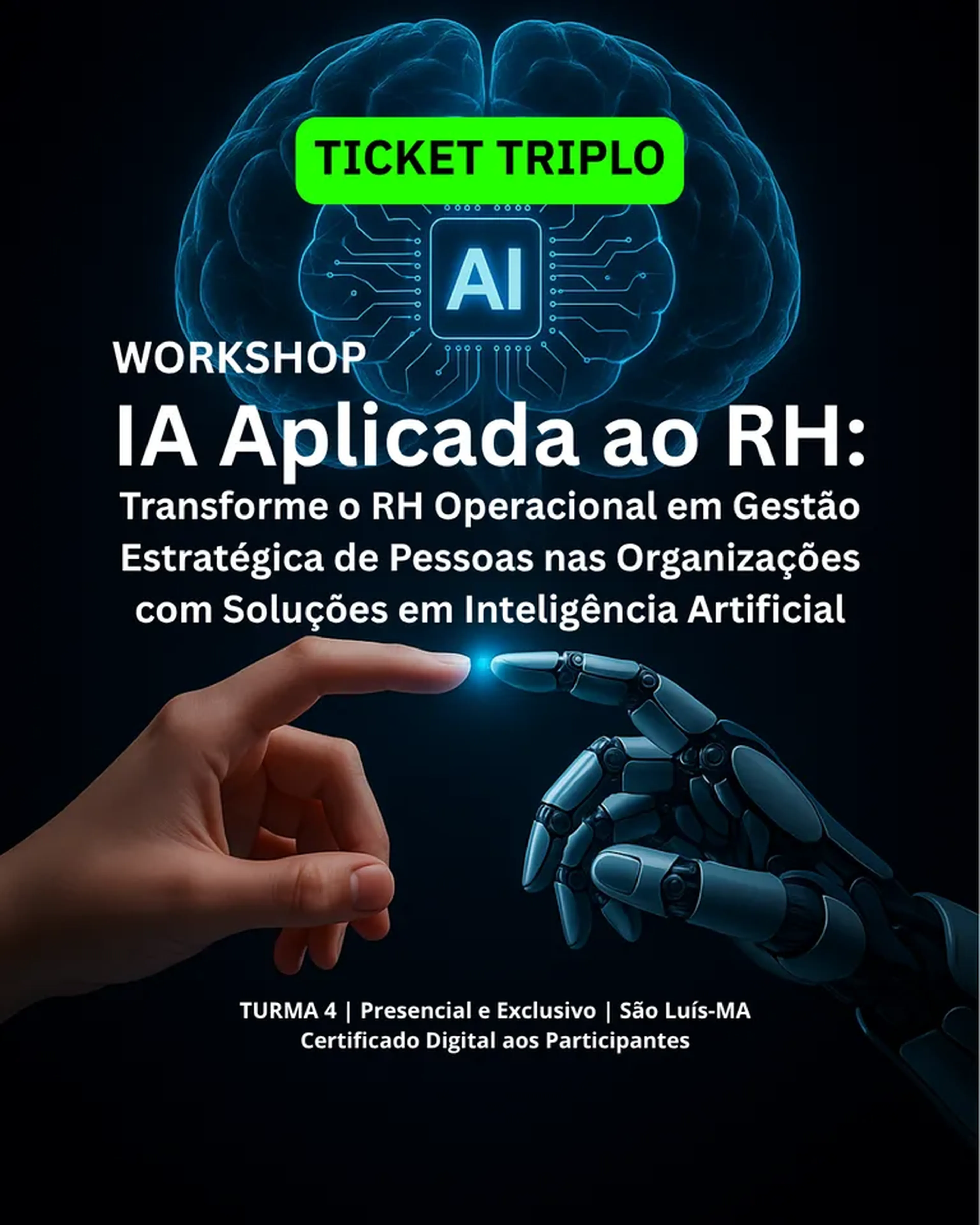 Workshop IA Aplicada ao RH - Ticket Triplo imagem