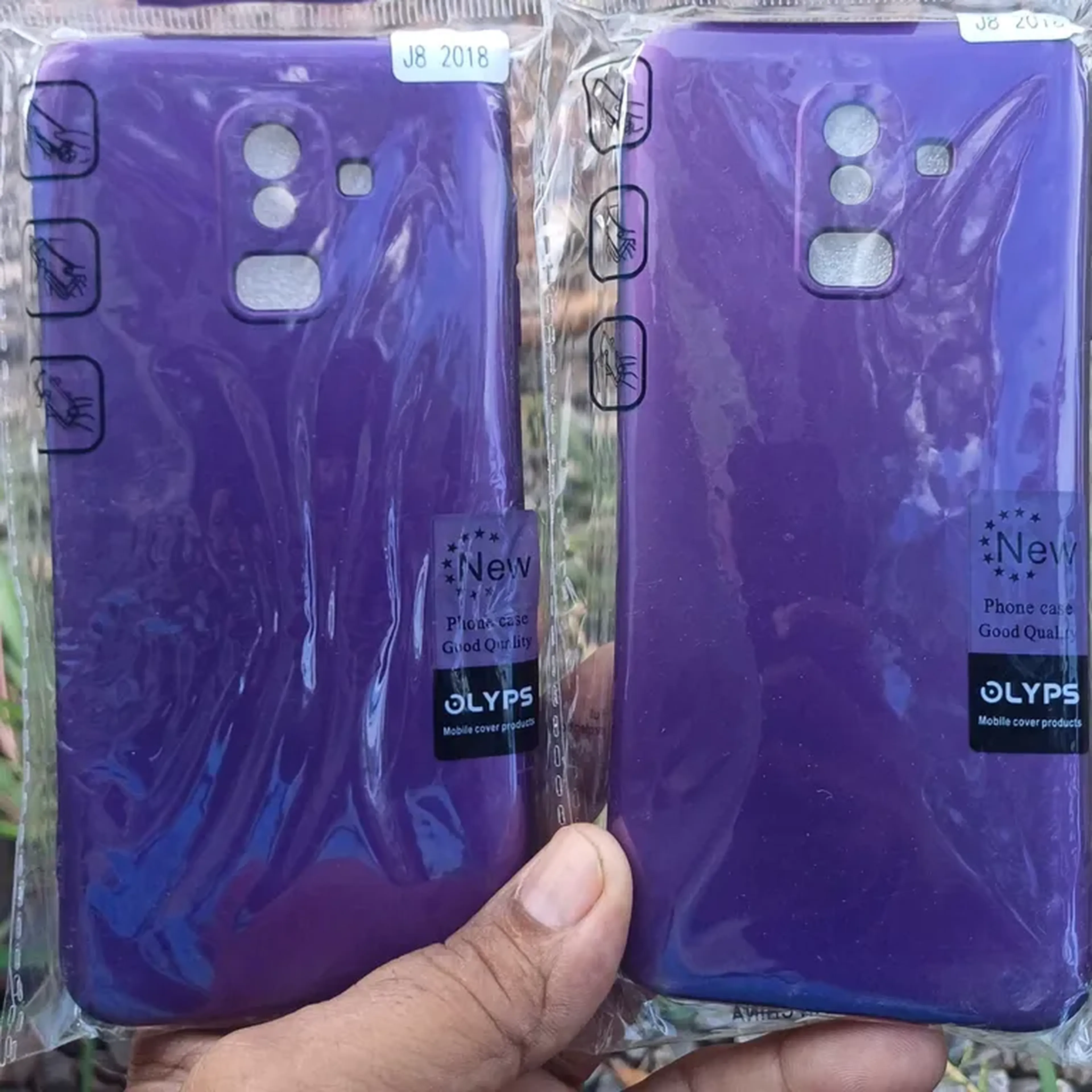 Capinha Para Galaxy J8 2018, De Silicone (Roxa Metalica) imagem