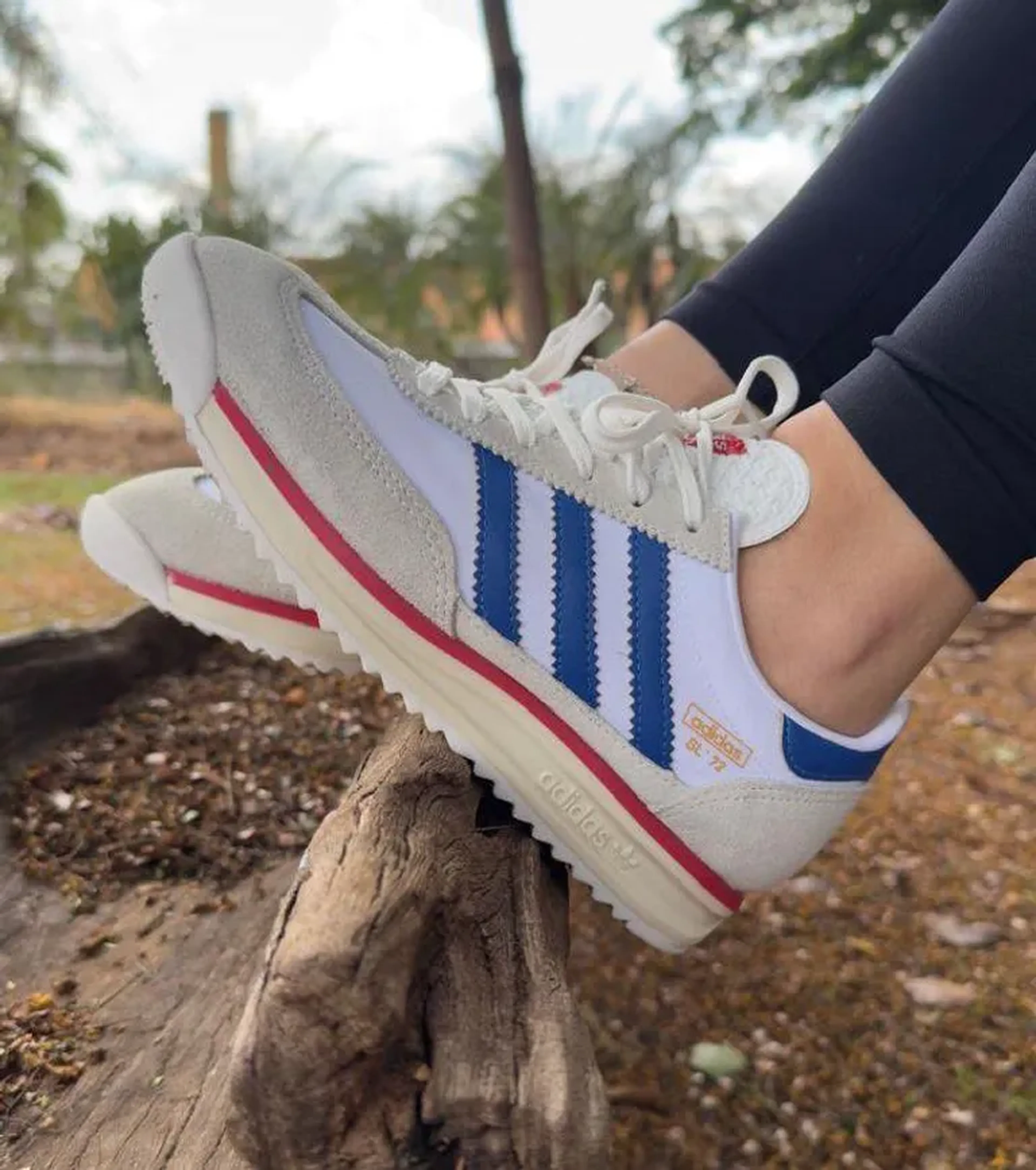 Adidas SL 72 White Blue Premium imagem