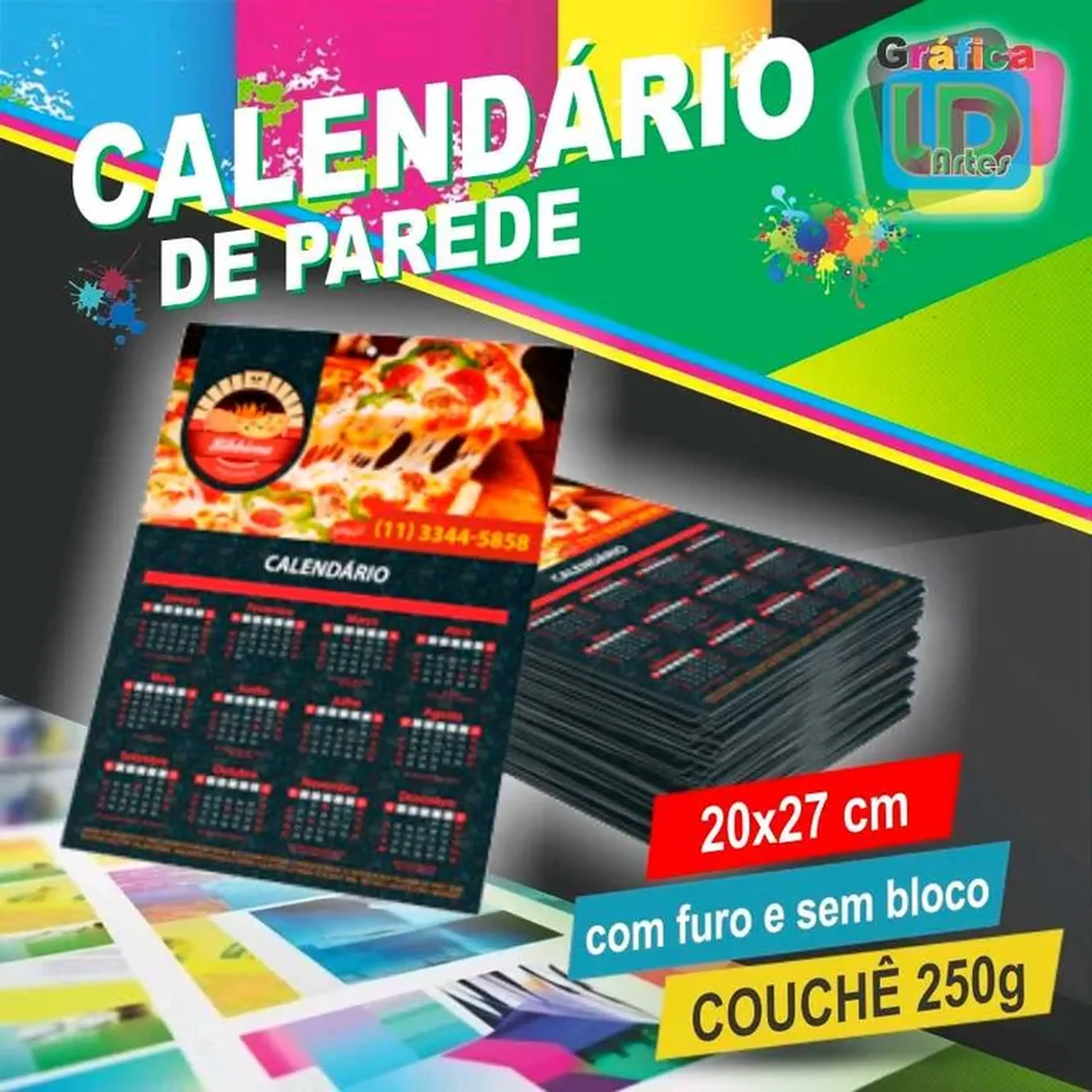Calendário de Parede 20x27 cm imagem