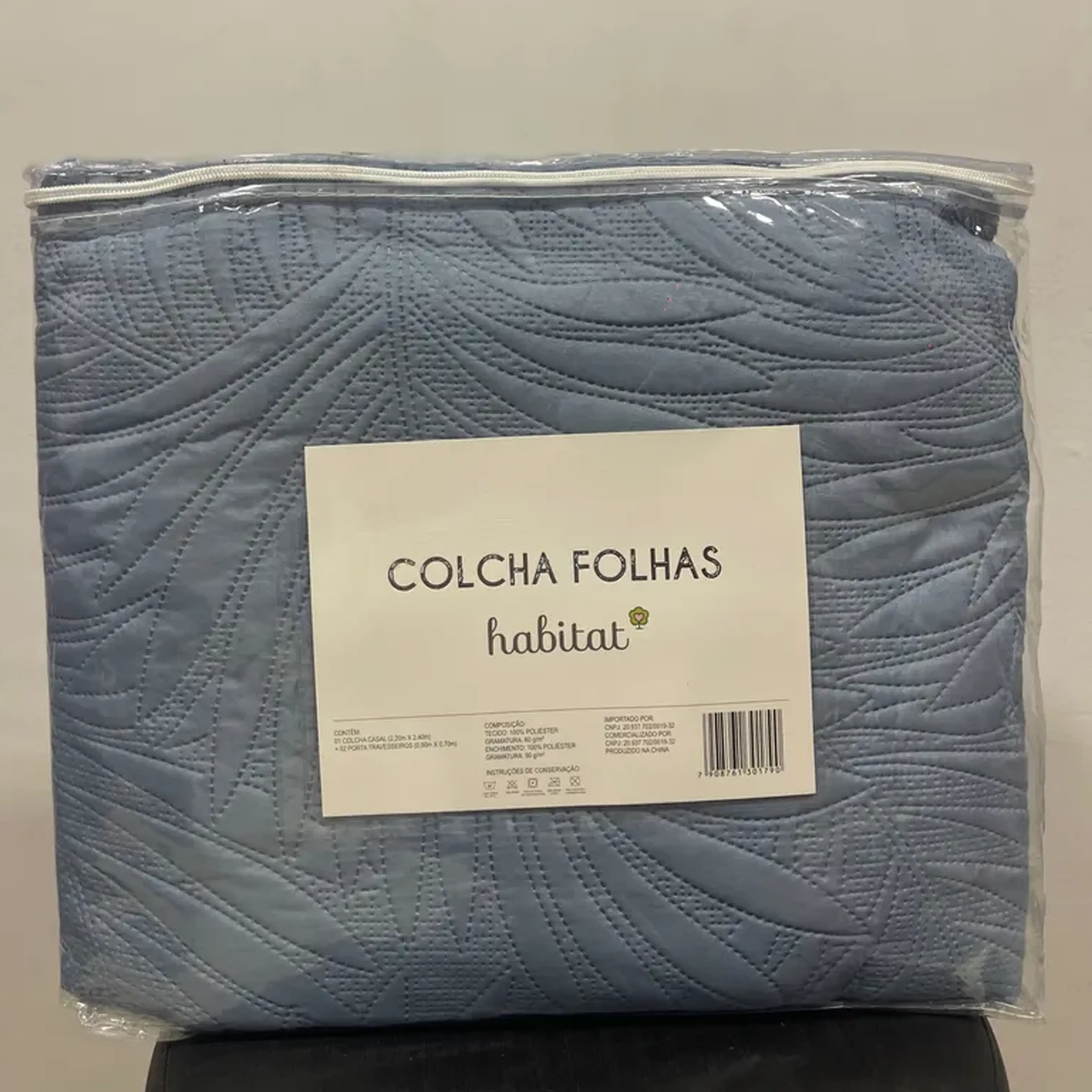 COLCHA FOLHAS CASAL 3 PÇS imagem