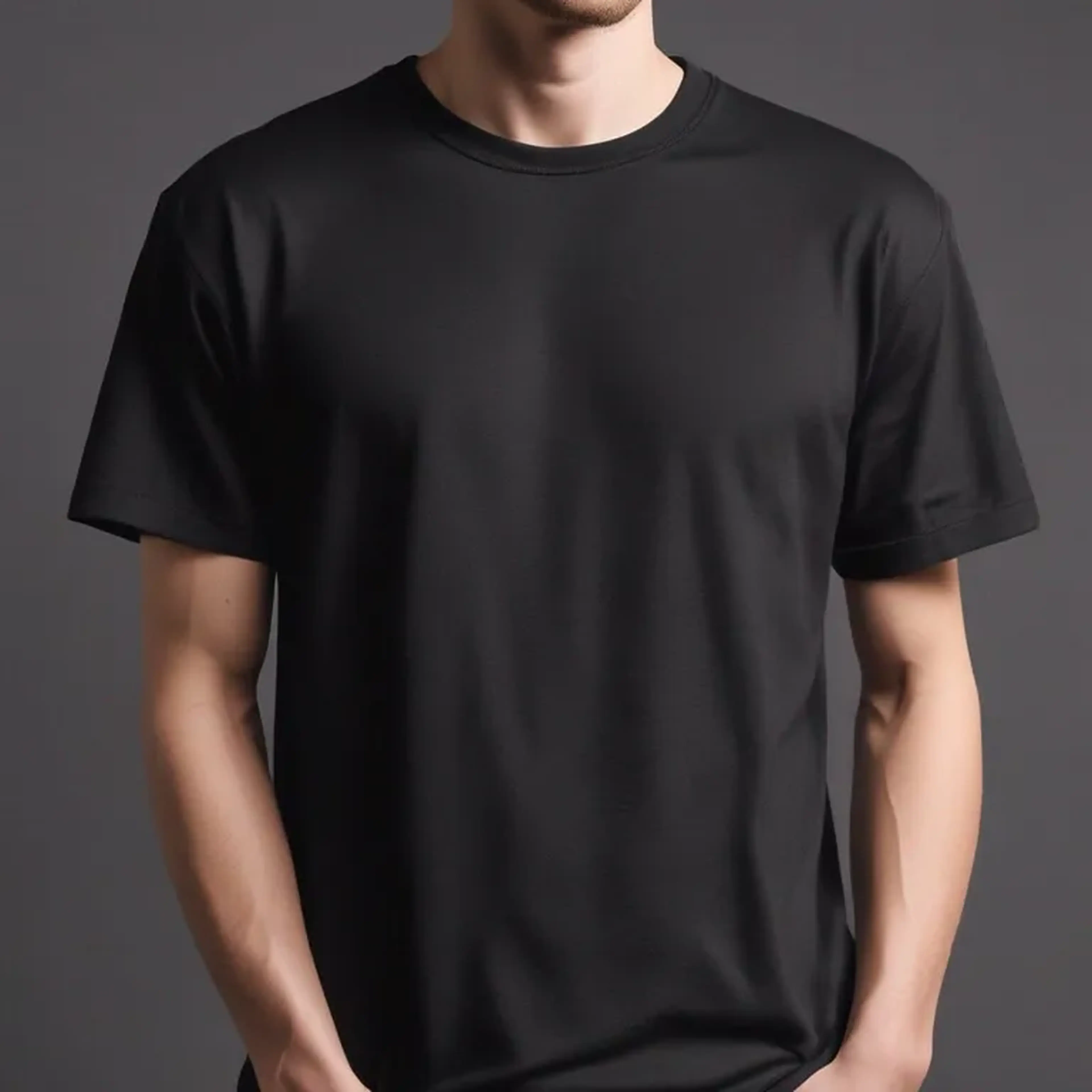 Camiseta Básica 100% Algodão 30.1 Penteada - Preta imagem