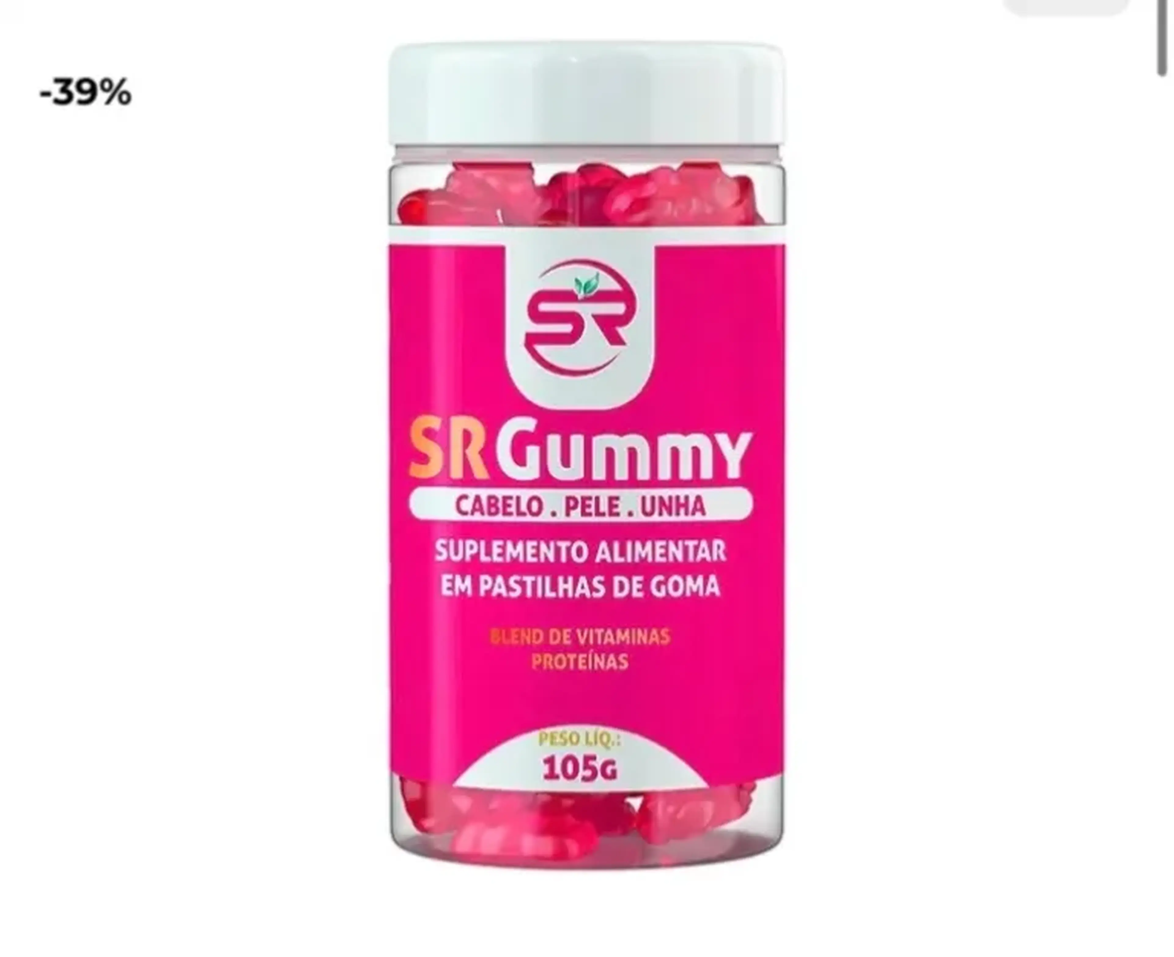 SR GUMMY - SUPLEMENTO EM GOMA PARA UNHAS, PELE E CABELOS imagem