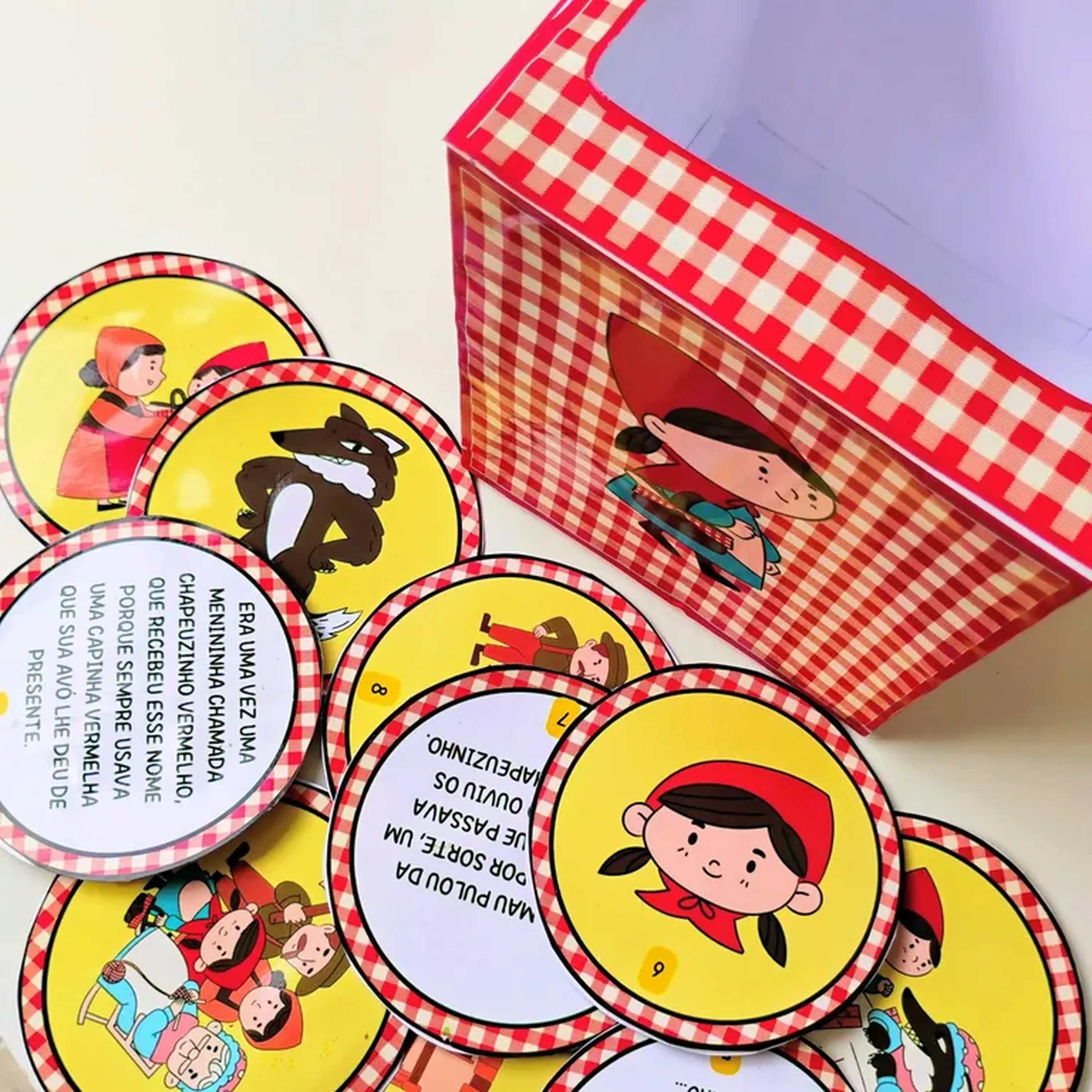 📚🧺 História na Caixa – Chapeuzinho Vermelho 🐺❤️ imagem