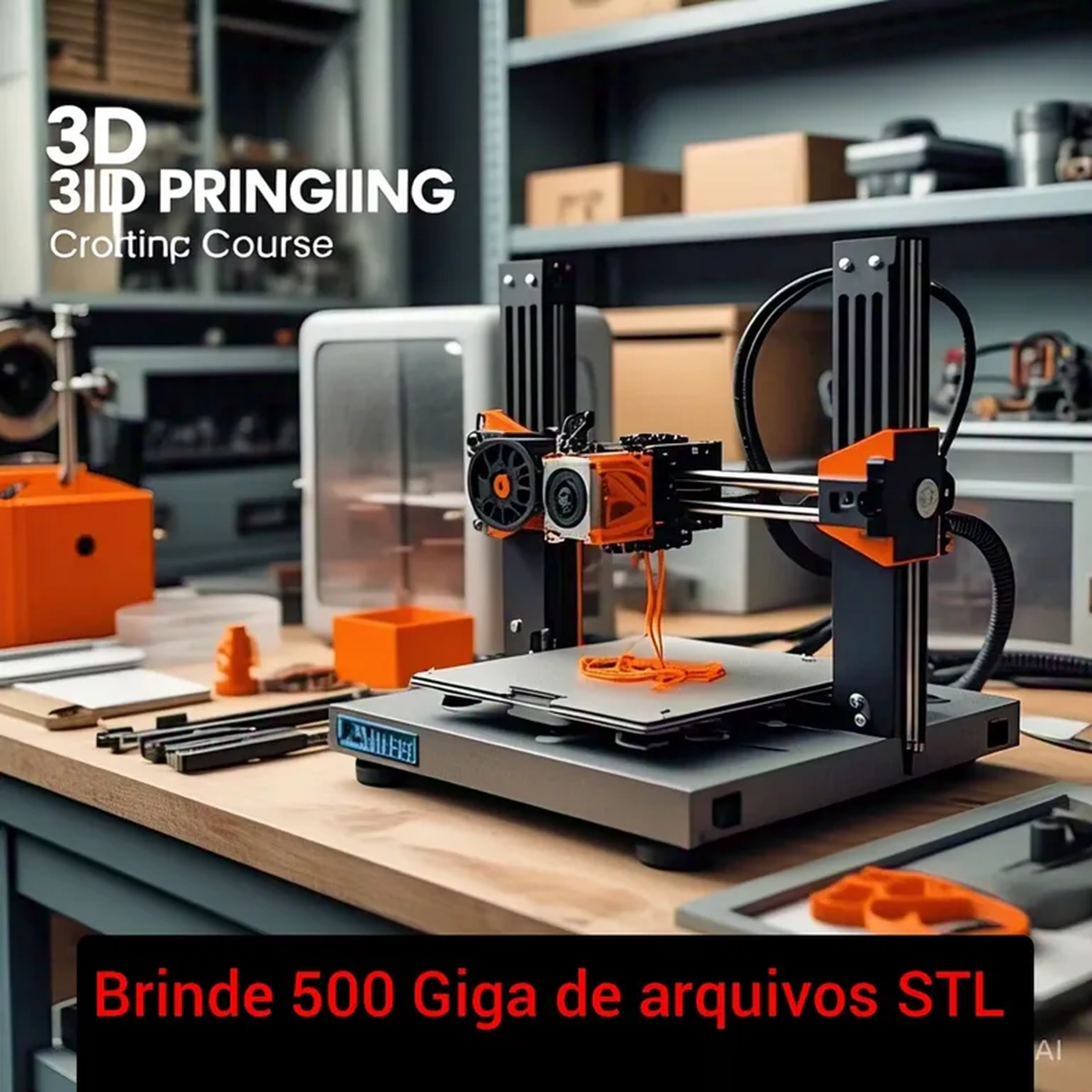 curso impressão 3D +1 terabites de arquivos prontos imagem