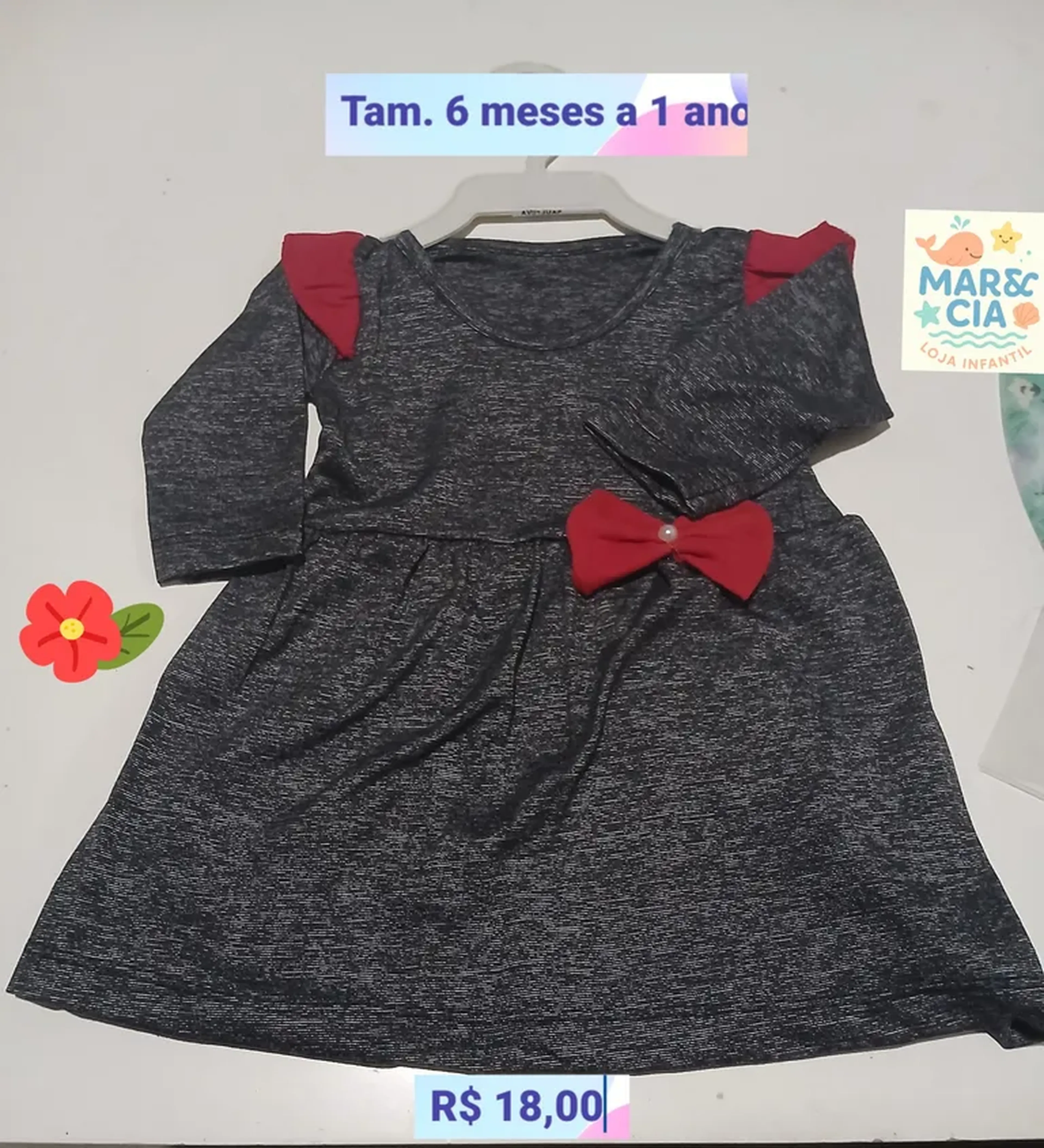 Vestido baby 0 a 9 meses imagem
