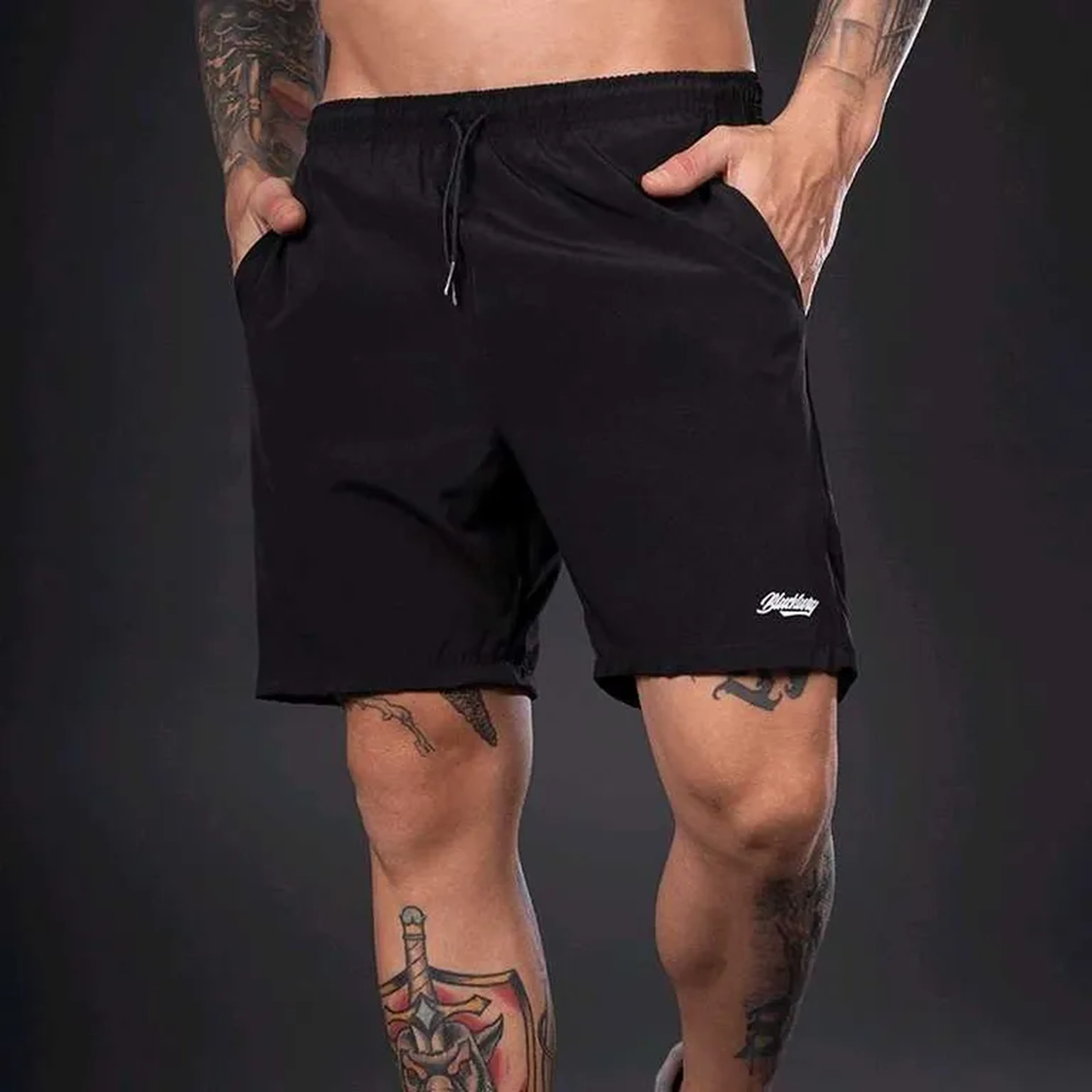 short elast black targ imagem