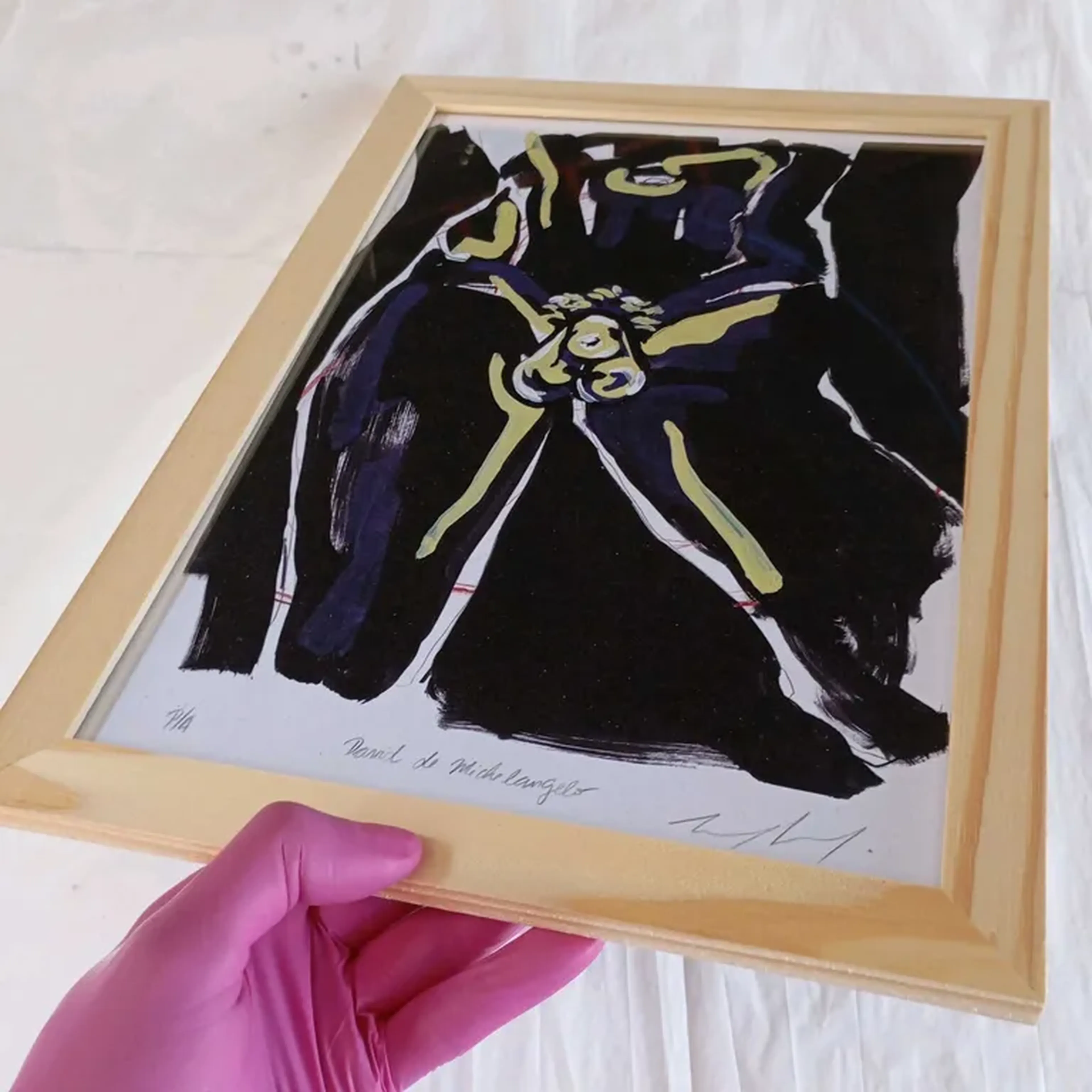 Para 5° C - David de Michelangelo - 21x30 cm moldura plana imagem