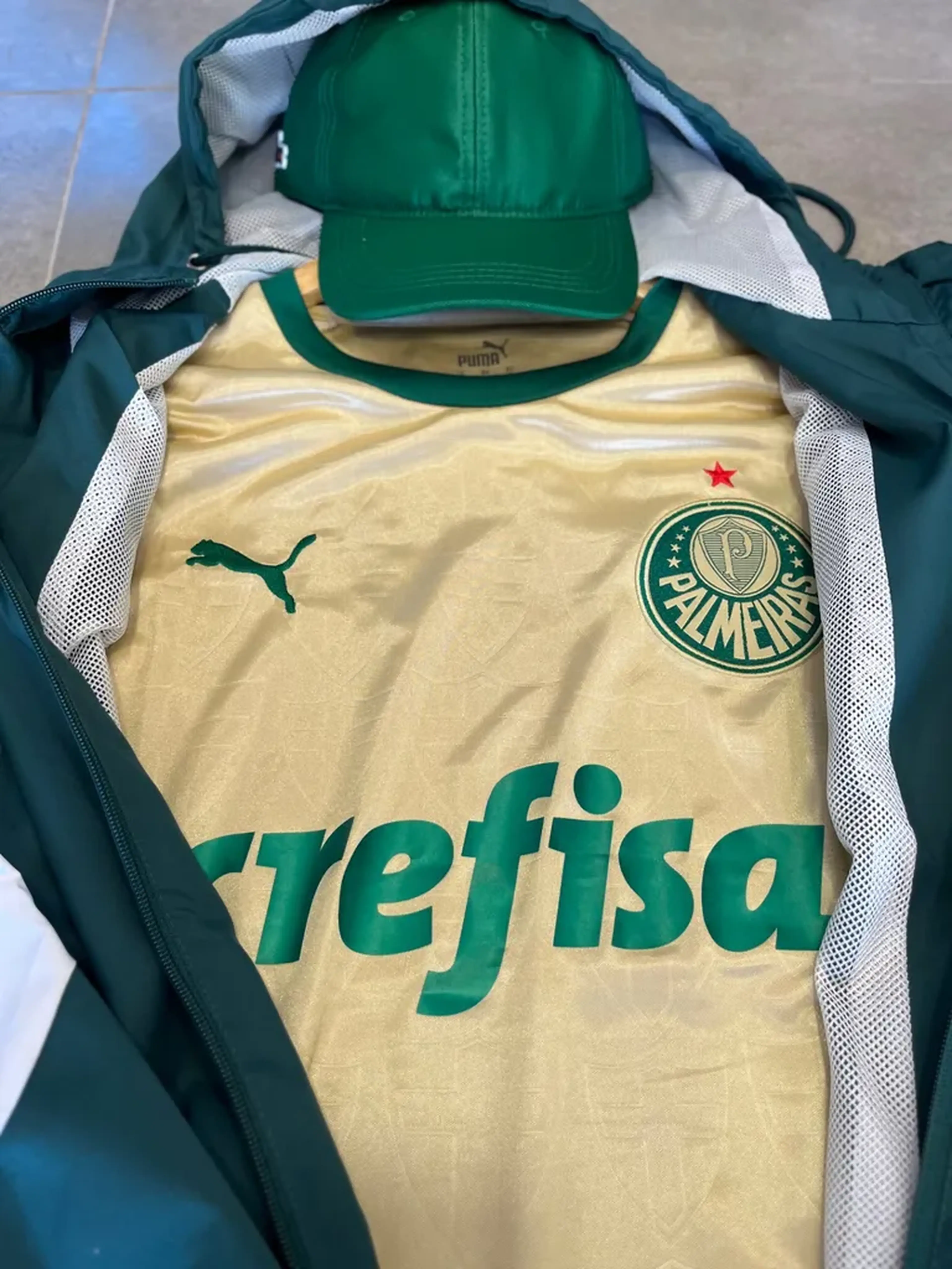 Camiseta Palmeiras dourada imagem