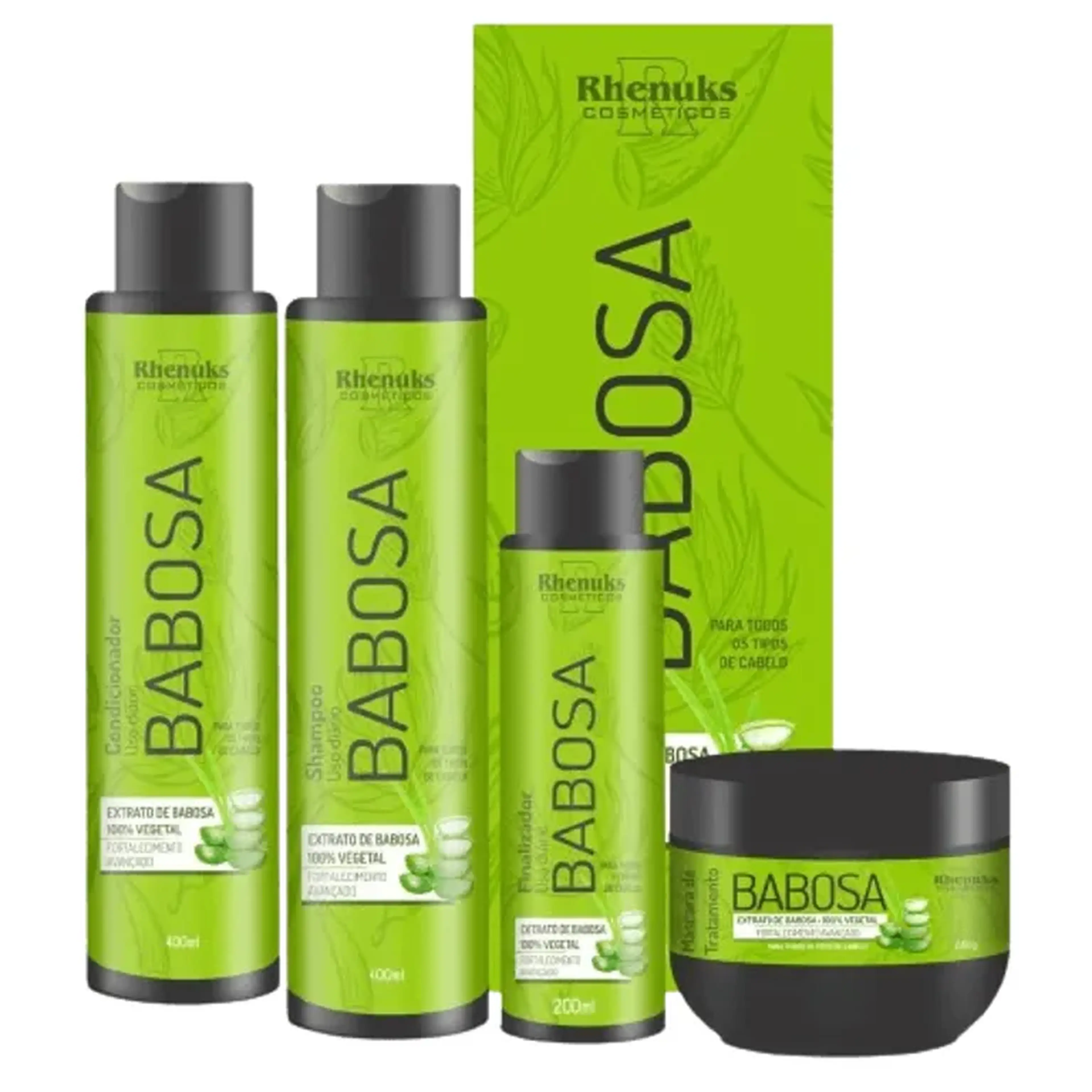 KIT 4 BABOSA RHENUKS SHAMPOO CONDICIONADOR imagem