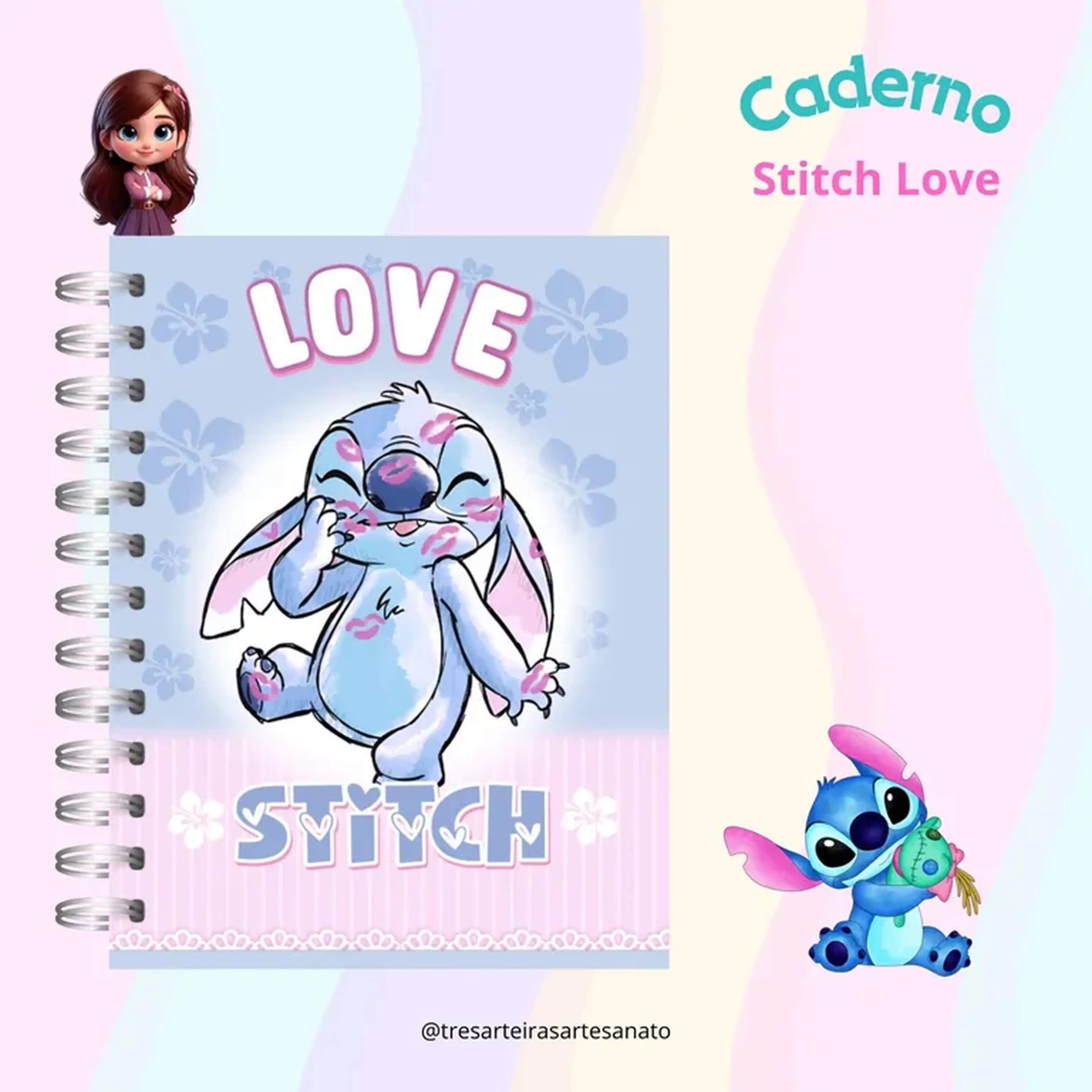 Caderno Stitch Love imagem