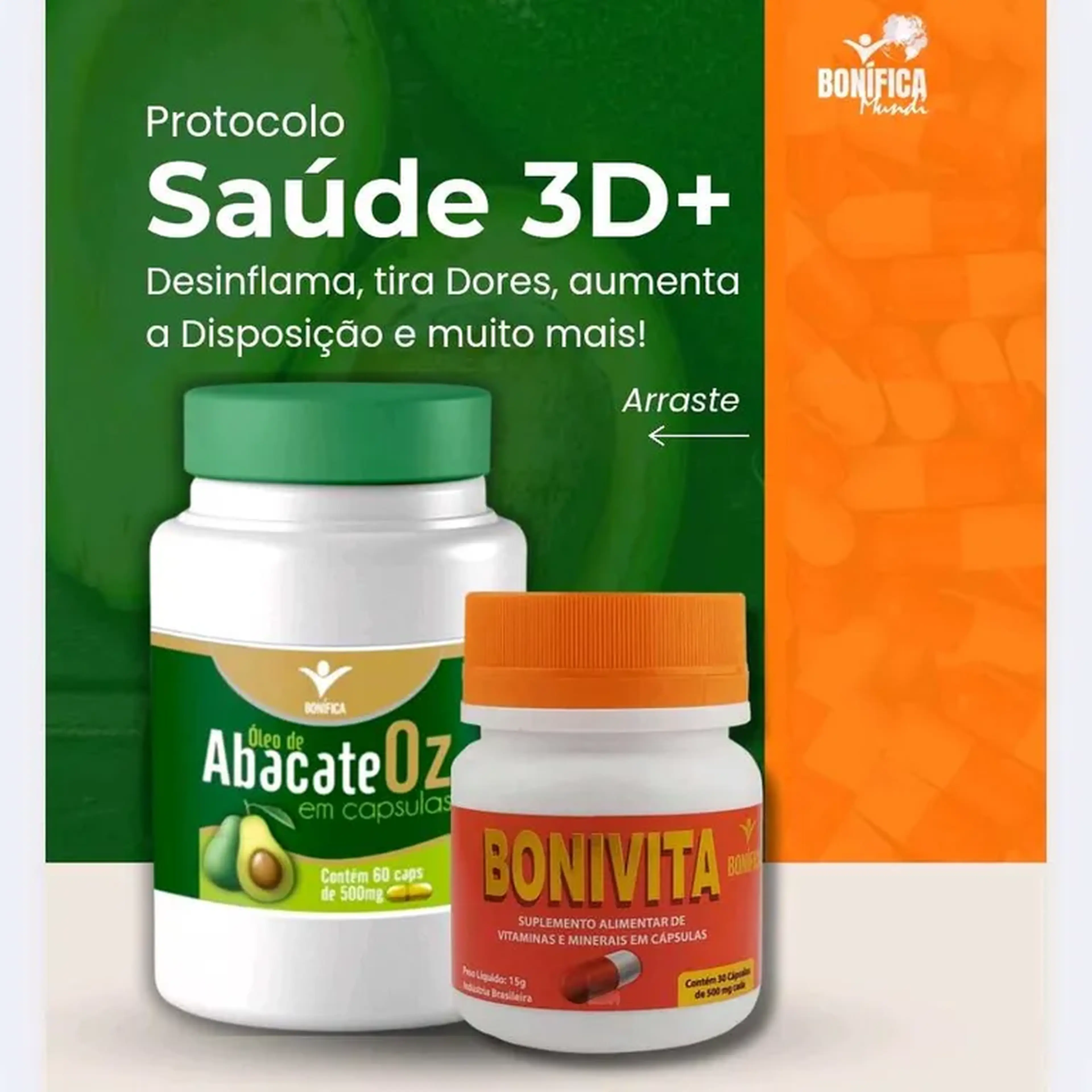 Kit Saúde 3D+ Óleo de Abacate Oz e Bonivita imagem