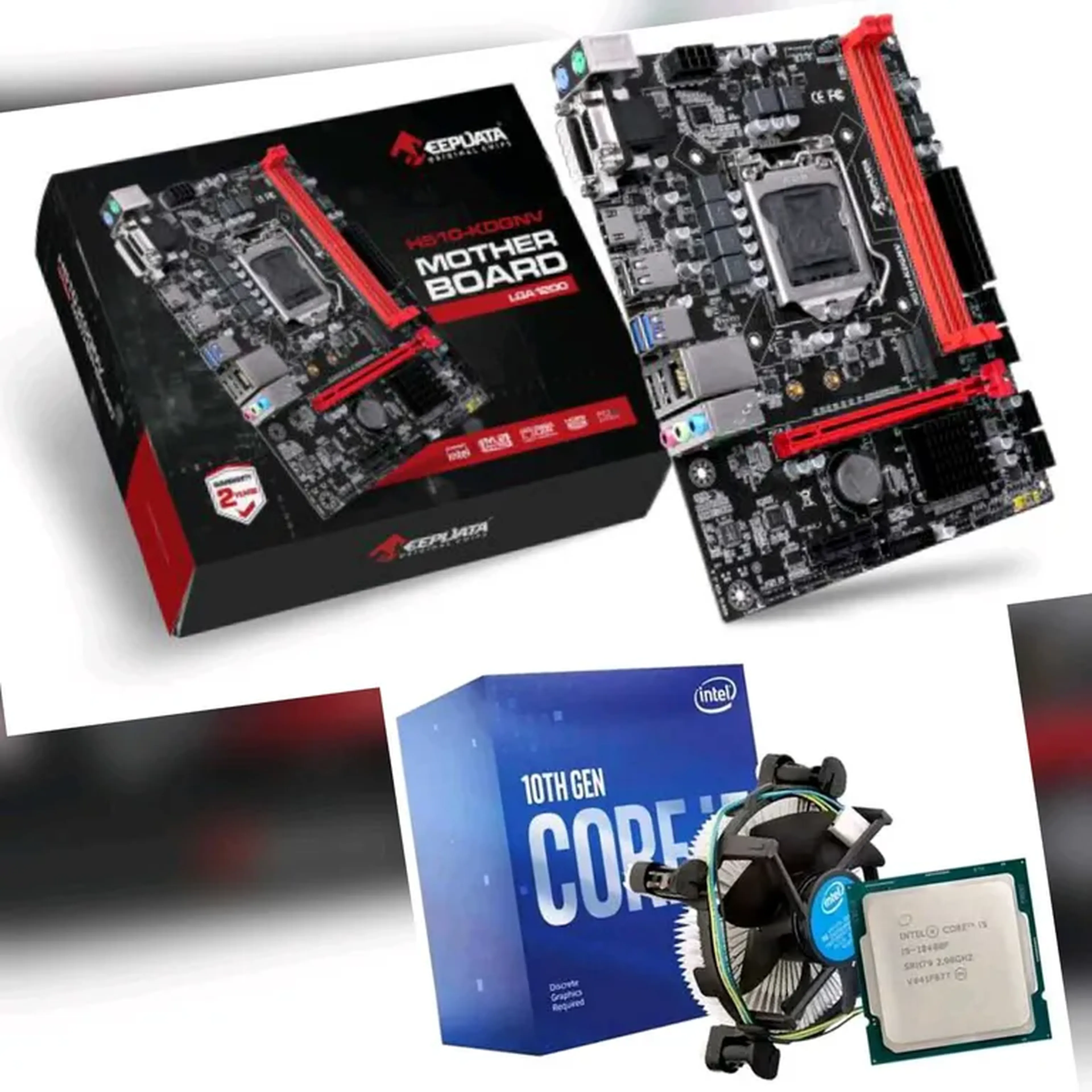 🔥KIT I5 10400F, Placa Mãe H510 Keepdata + Processador. NOVO🔥 imagem