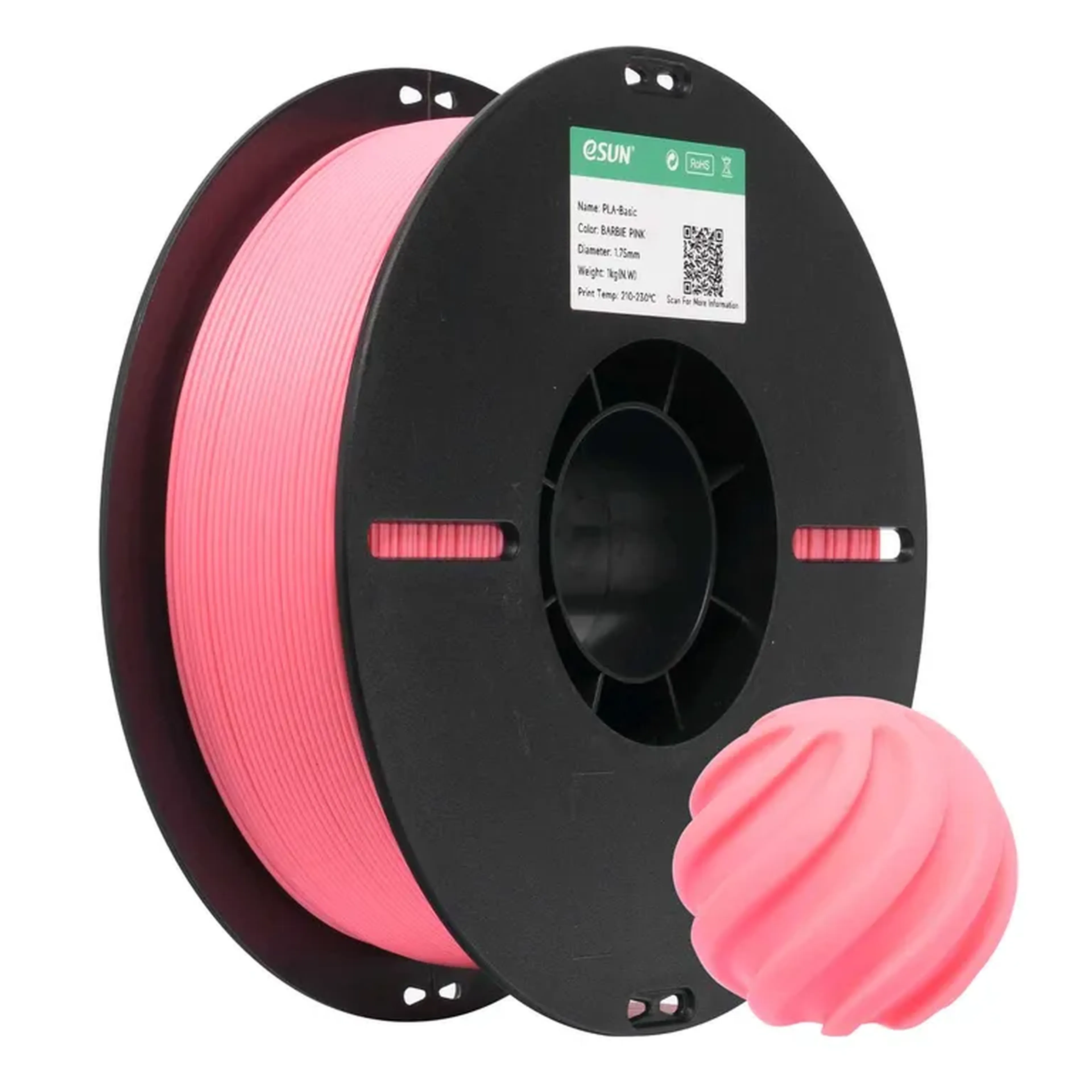 PLA Basic Rosa Pink Barbie 1kg Esun imagem