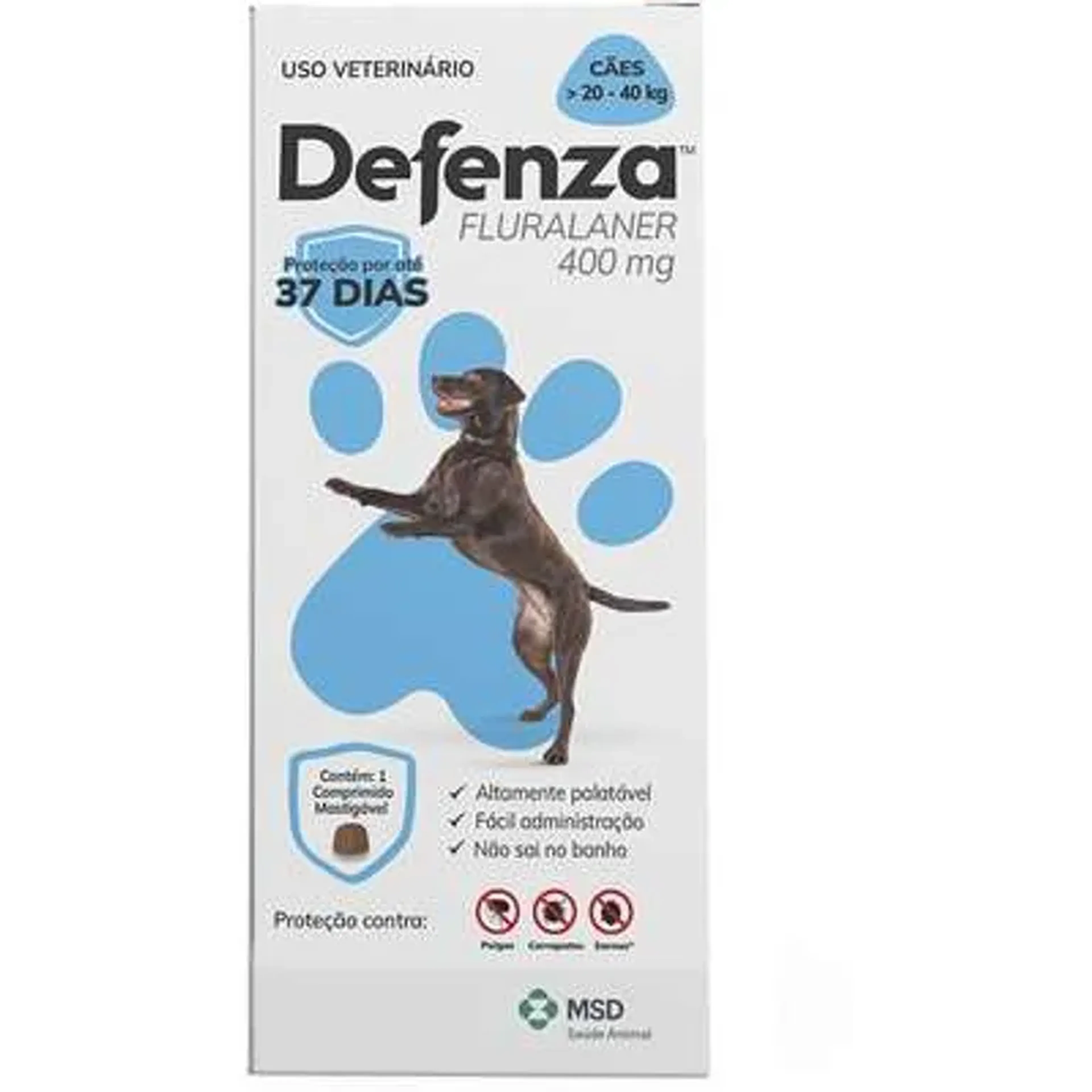 DEFENZA 400MG PARA CÃES (20 A 40KG) imagem