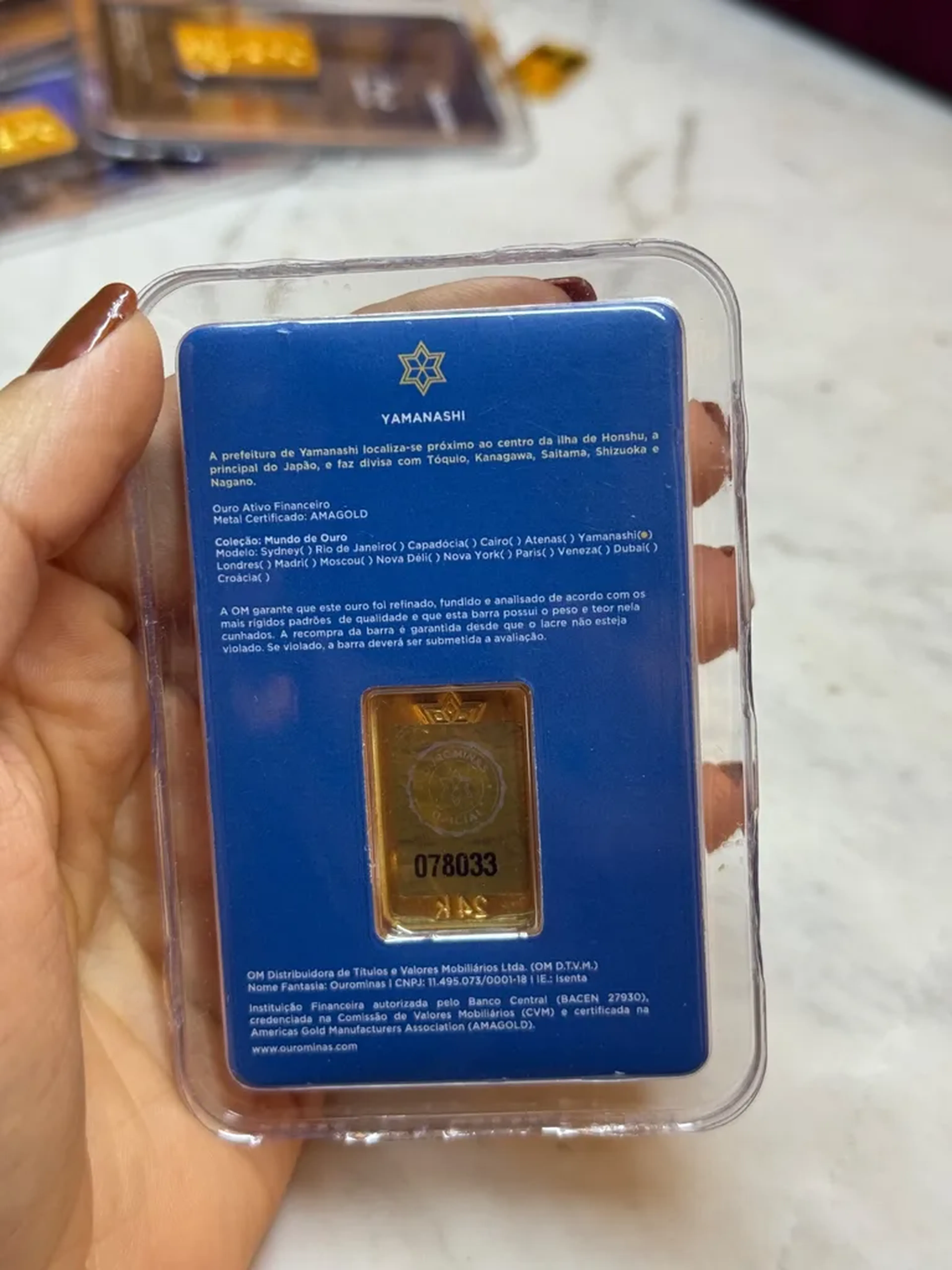 Barra 1 g 24k Madri Espanha imagem