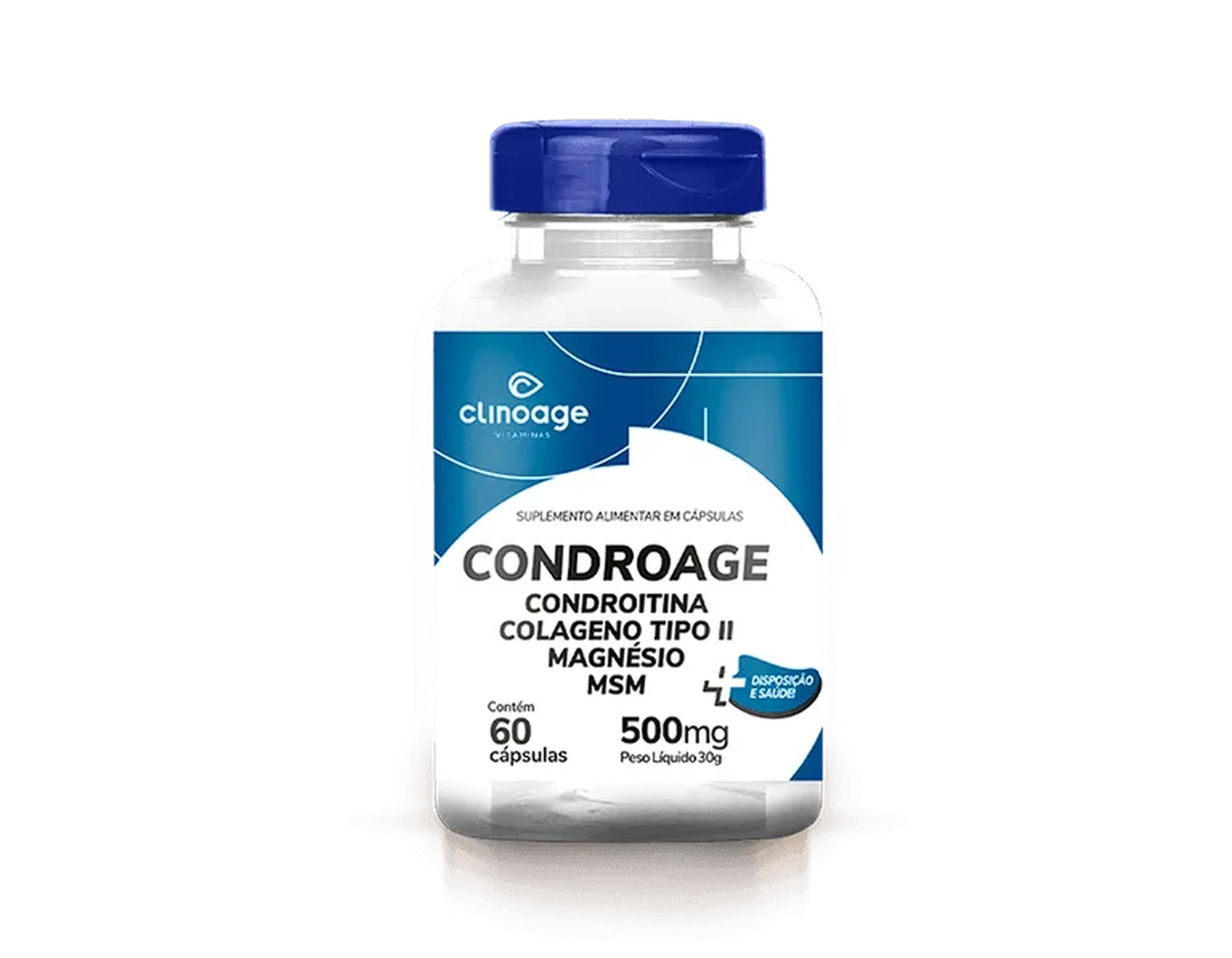 Condroage Condroitina Colágeno Tipo Ii Magnésio Msm 60 capsulas imagem