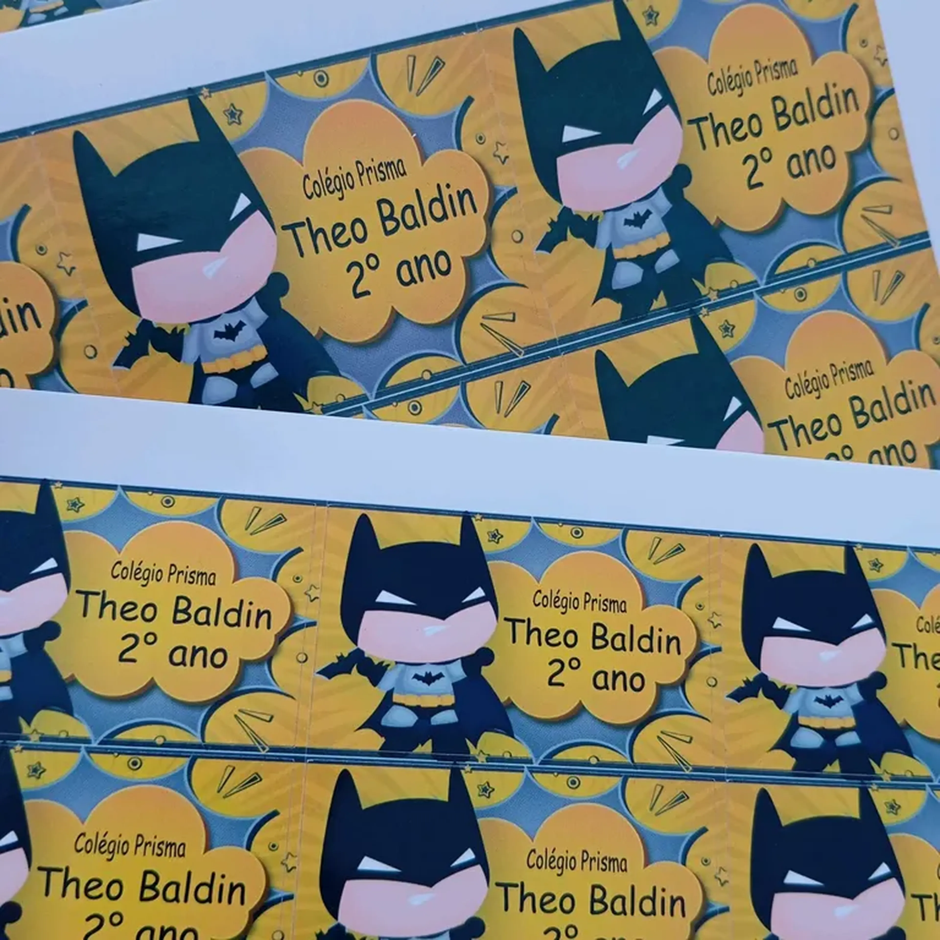 adesivo escolar Batman baby imagem