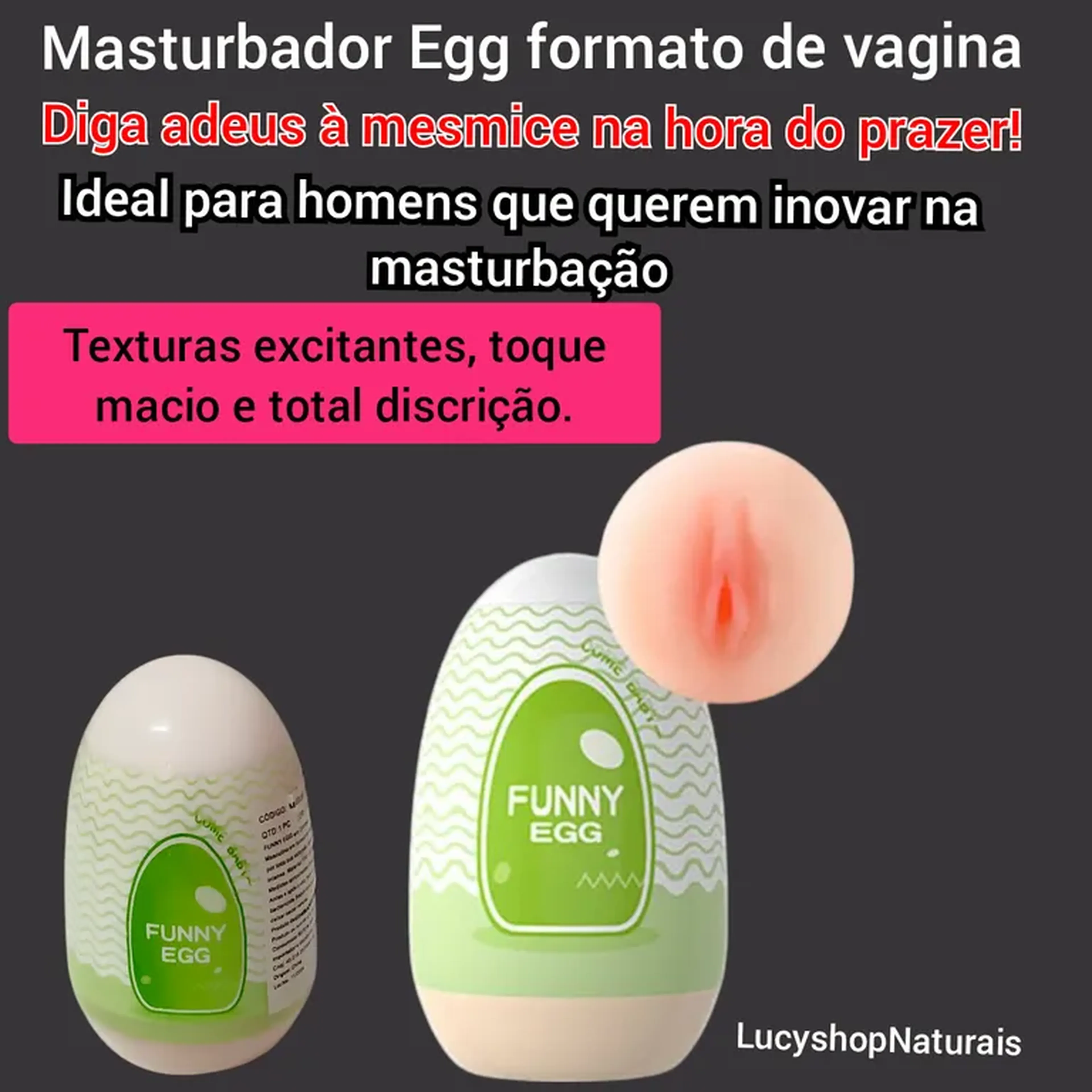 Masturbador Egg formato de vagina! imagem