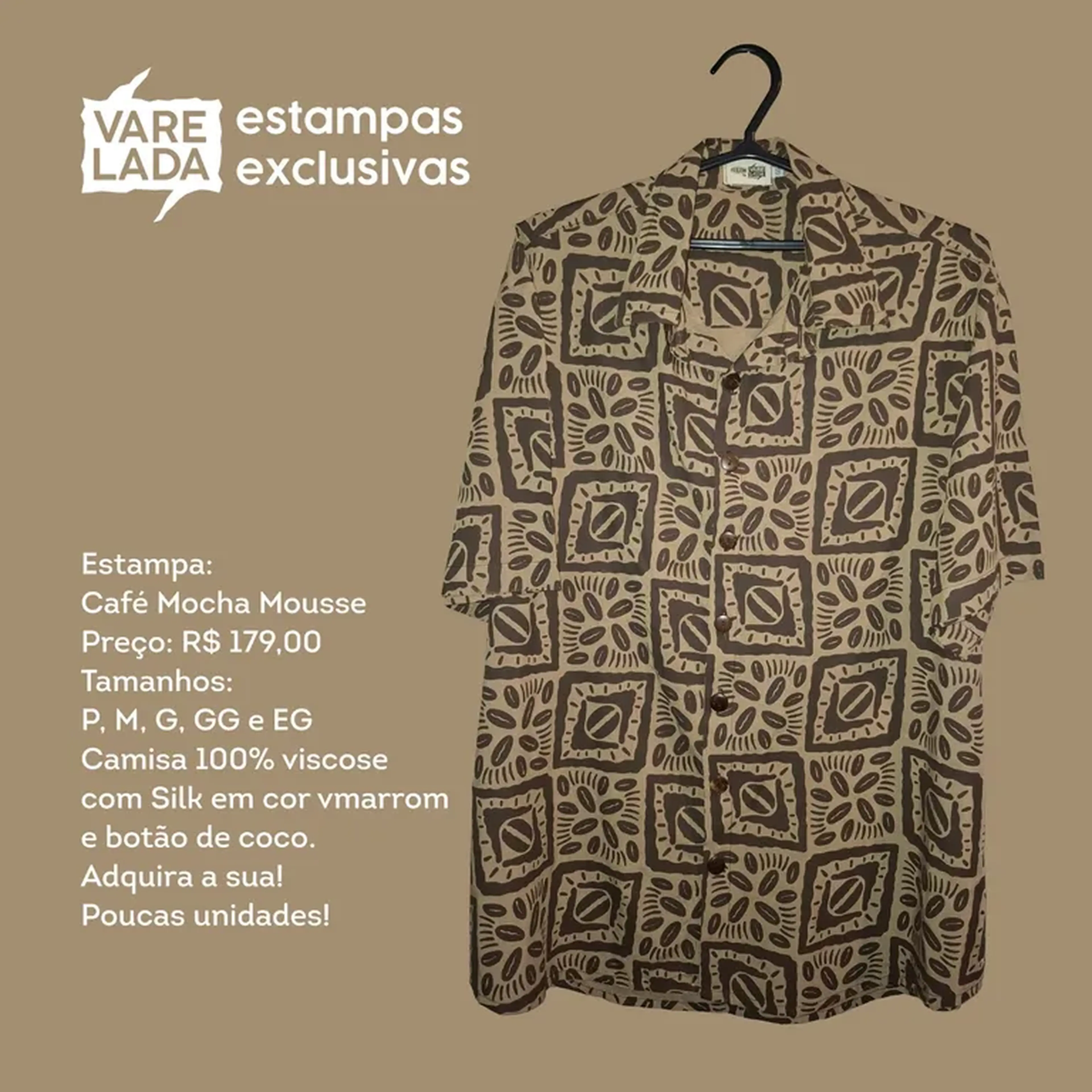 Camisa Café Mocha Mousse imagem