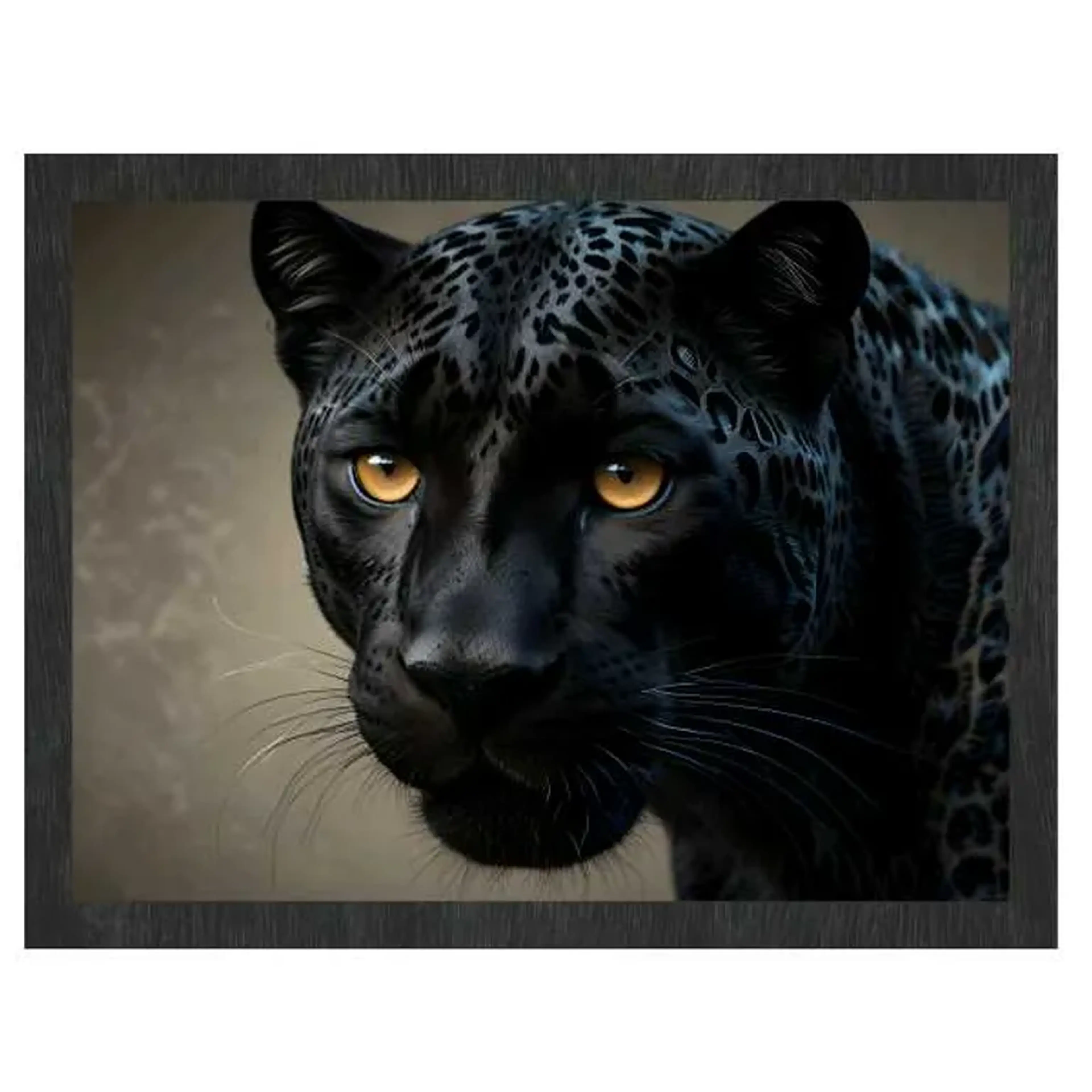 Quadro Decorativo Onça Negra - 80x60cm imagem