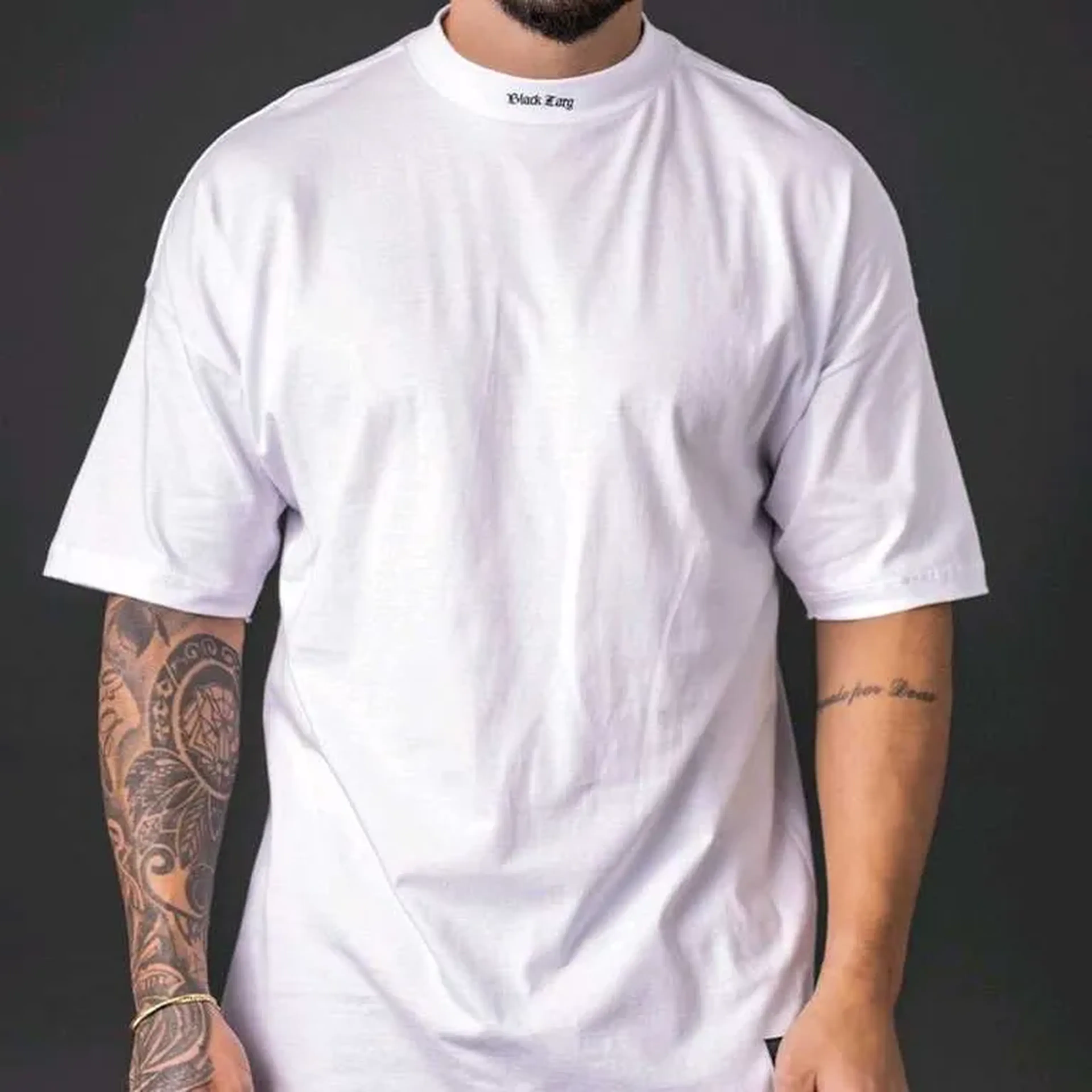 Turtleneck white- Black Targ imagem