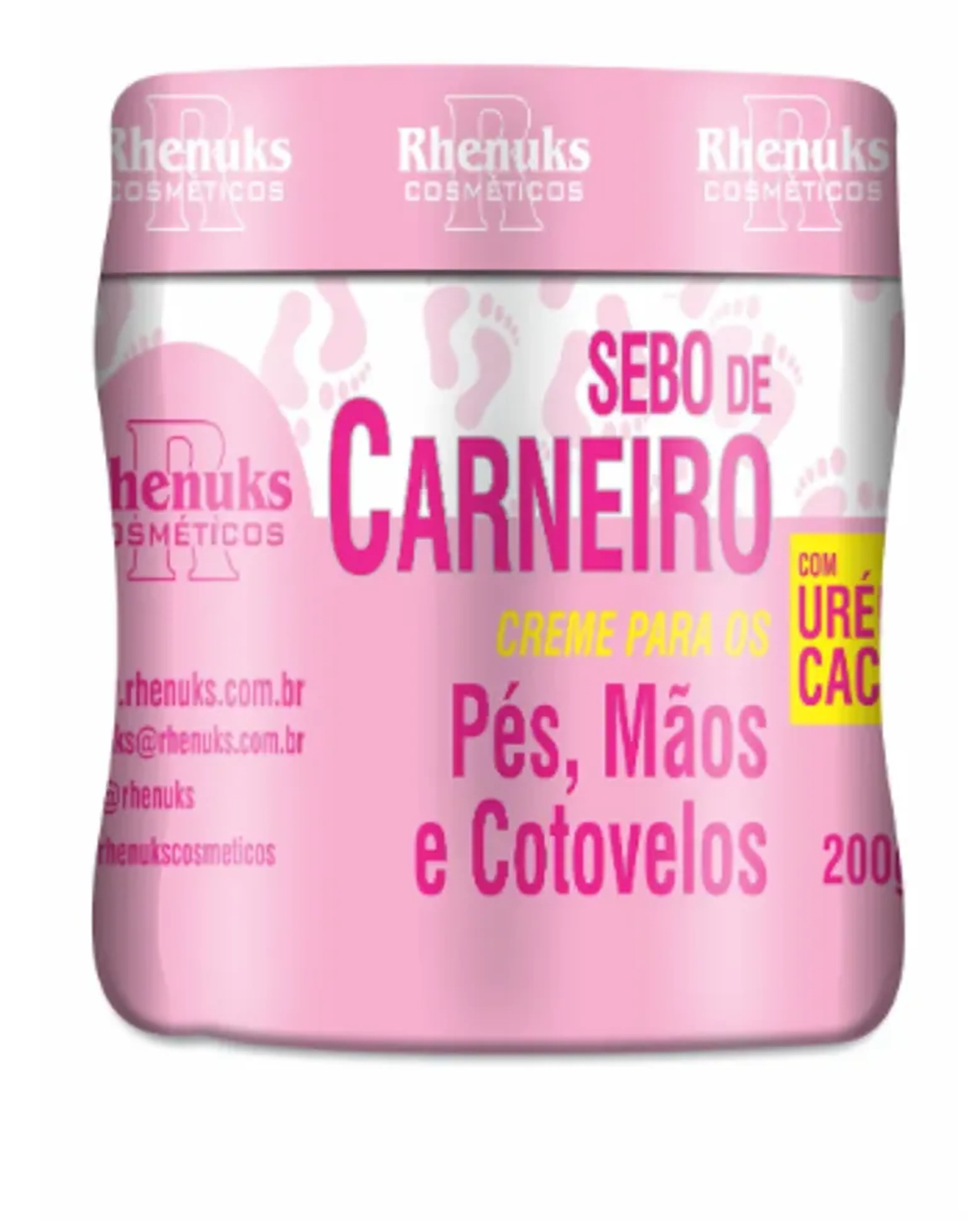 Sebo de Carneiro Creme par Pés, Mãos e Cotovelos Rhenuks 200g imagem