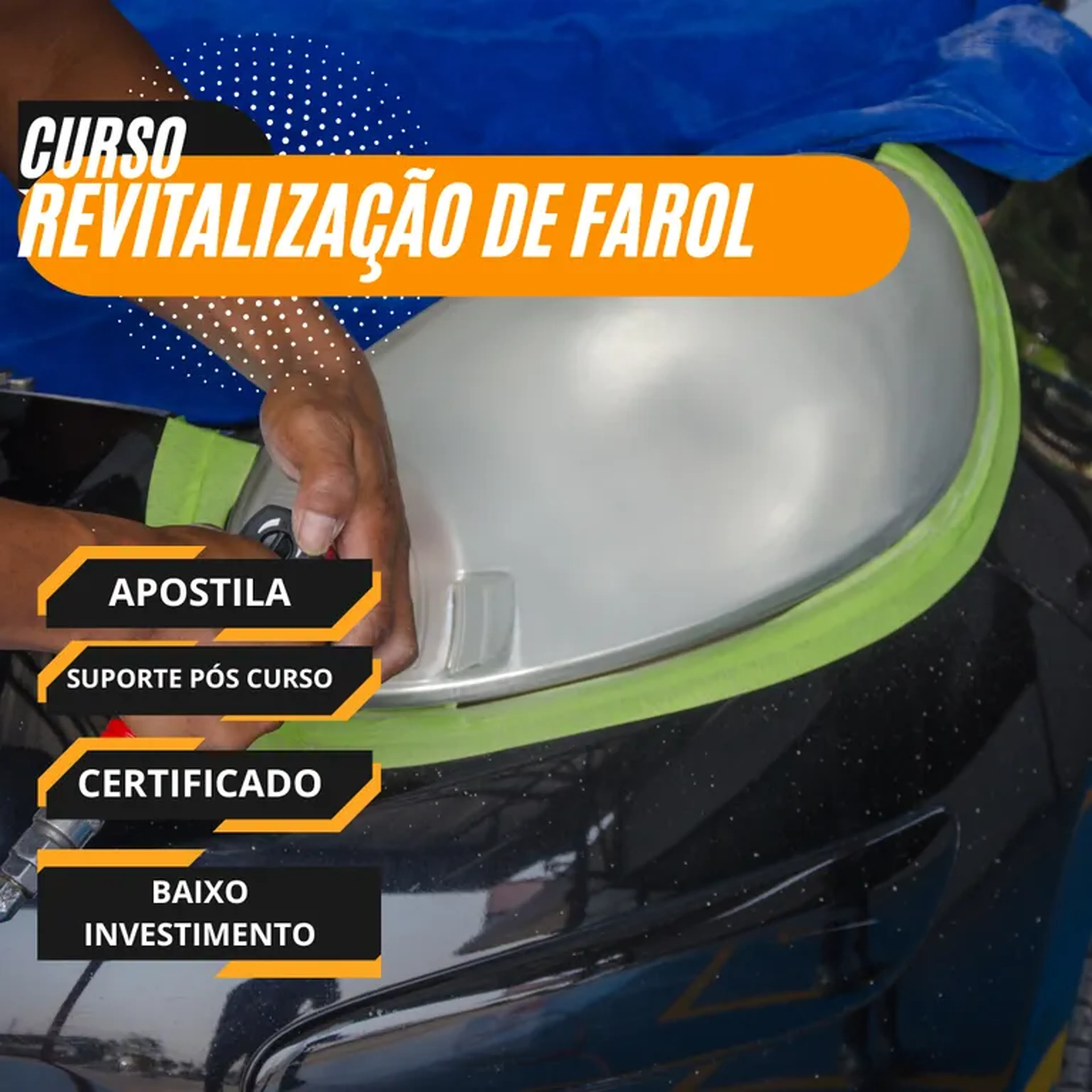 Curso revitalização de faróis imagem