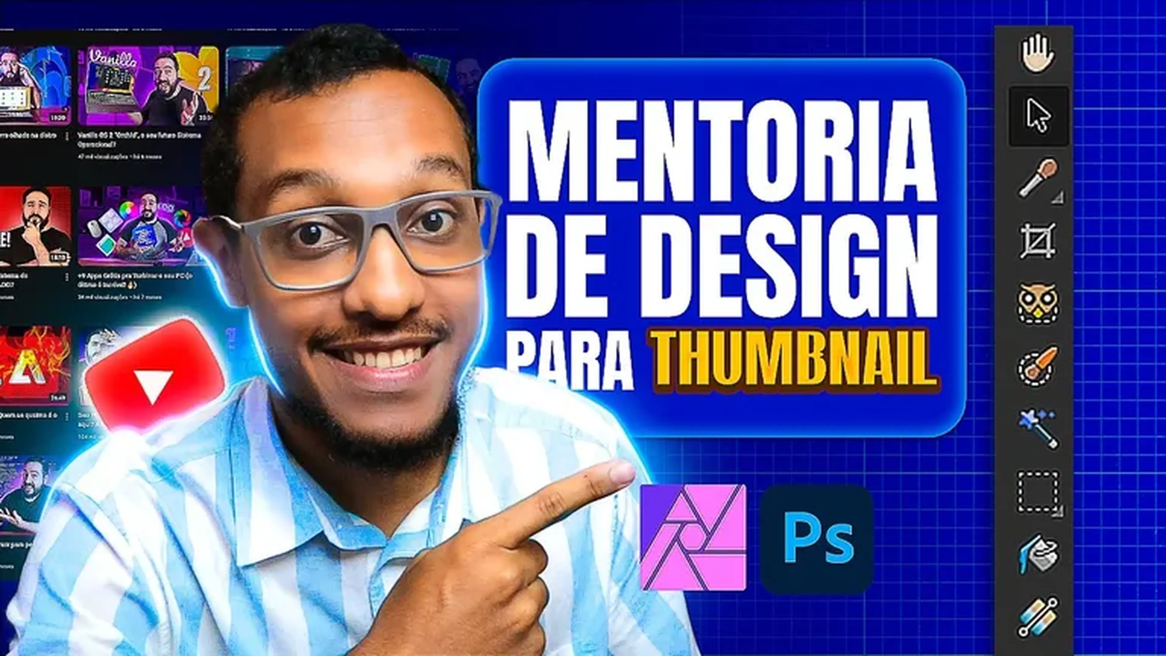 Mentoria de design para Thumbnail (4 encontros) imagem