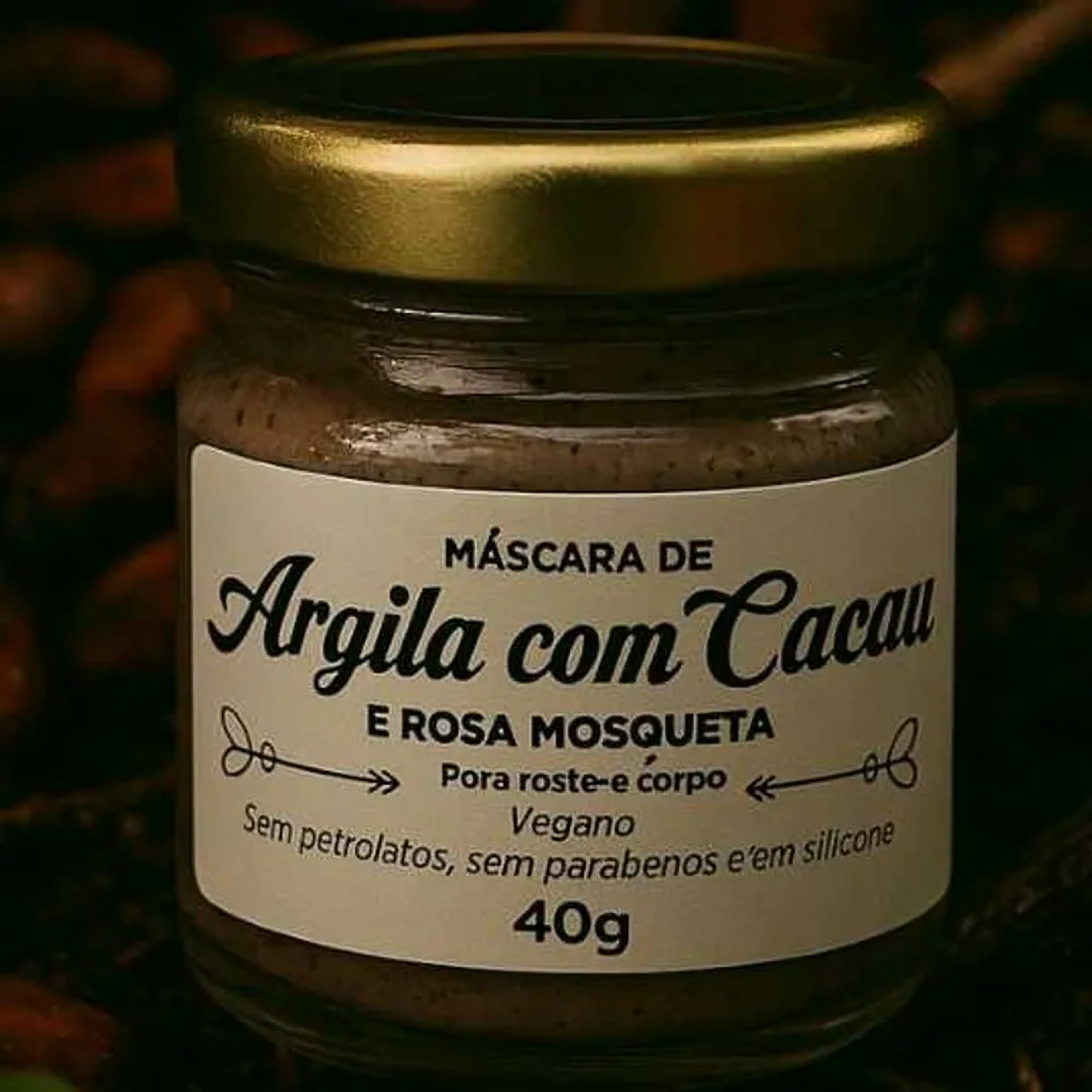 Argila cremosa com Cacau e Rosa Mosqueta imagem