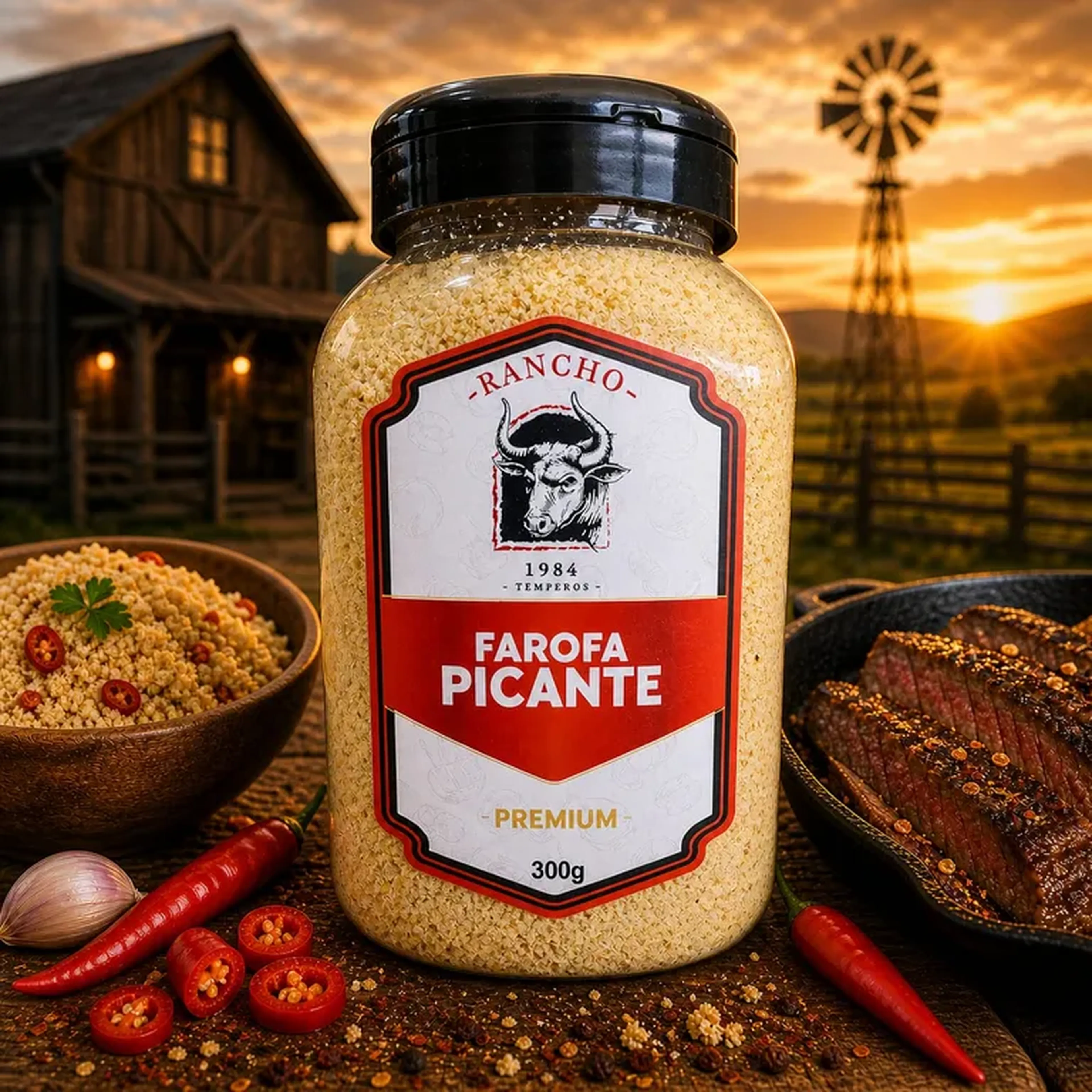 Farofa Picante Rancho 1984 300g imagem