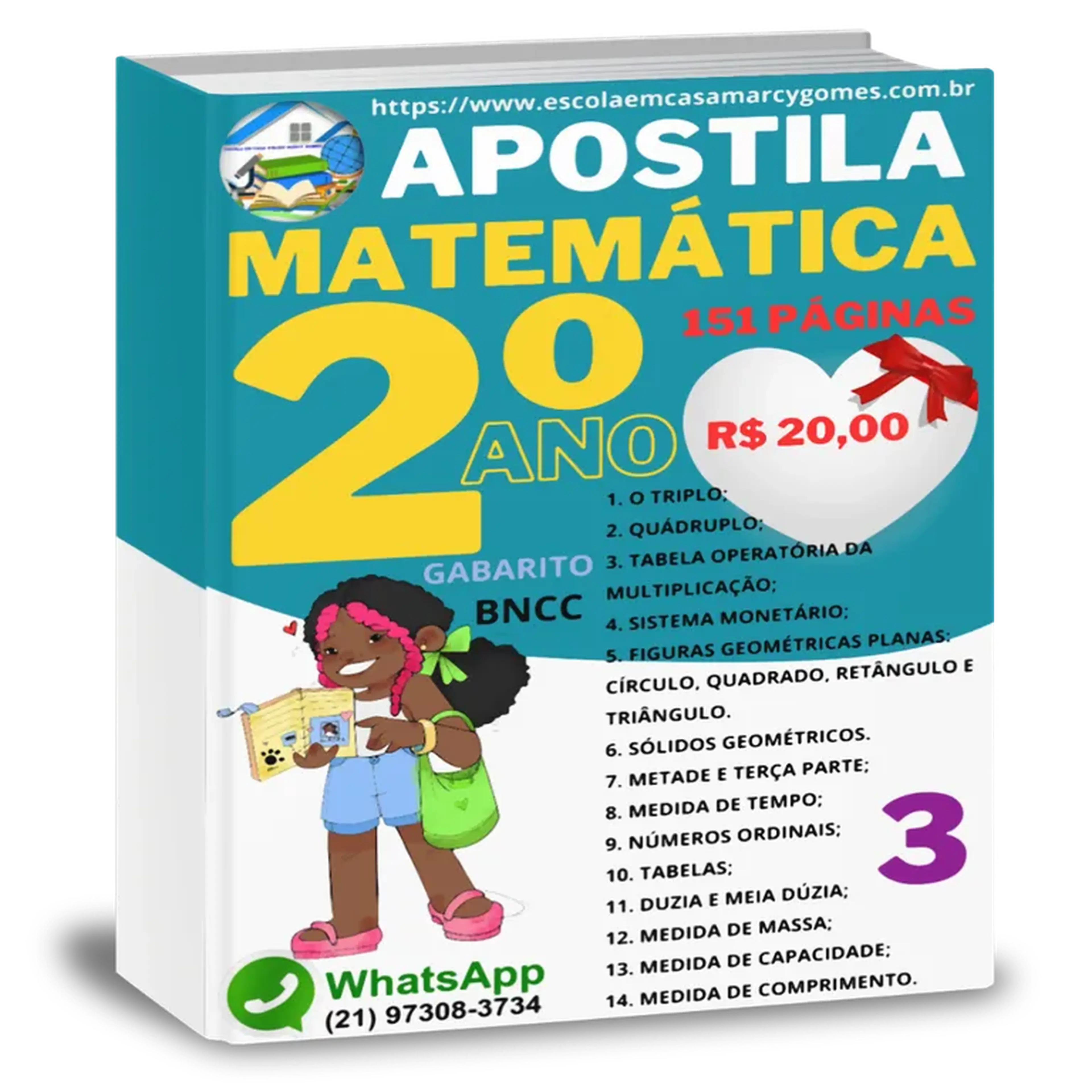 Apostila Matemática 2º Ano P3. 151pg. GABARITO. imagem