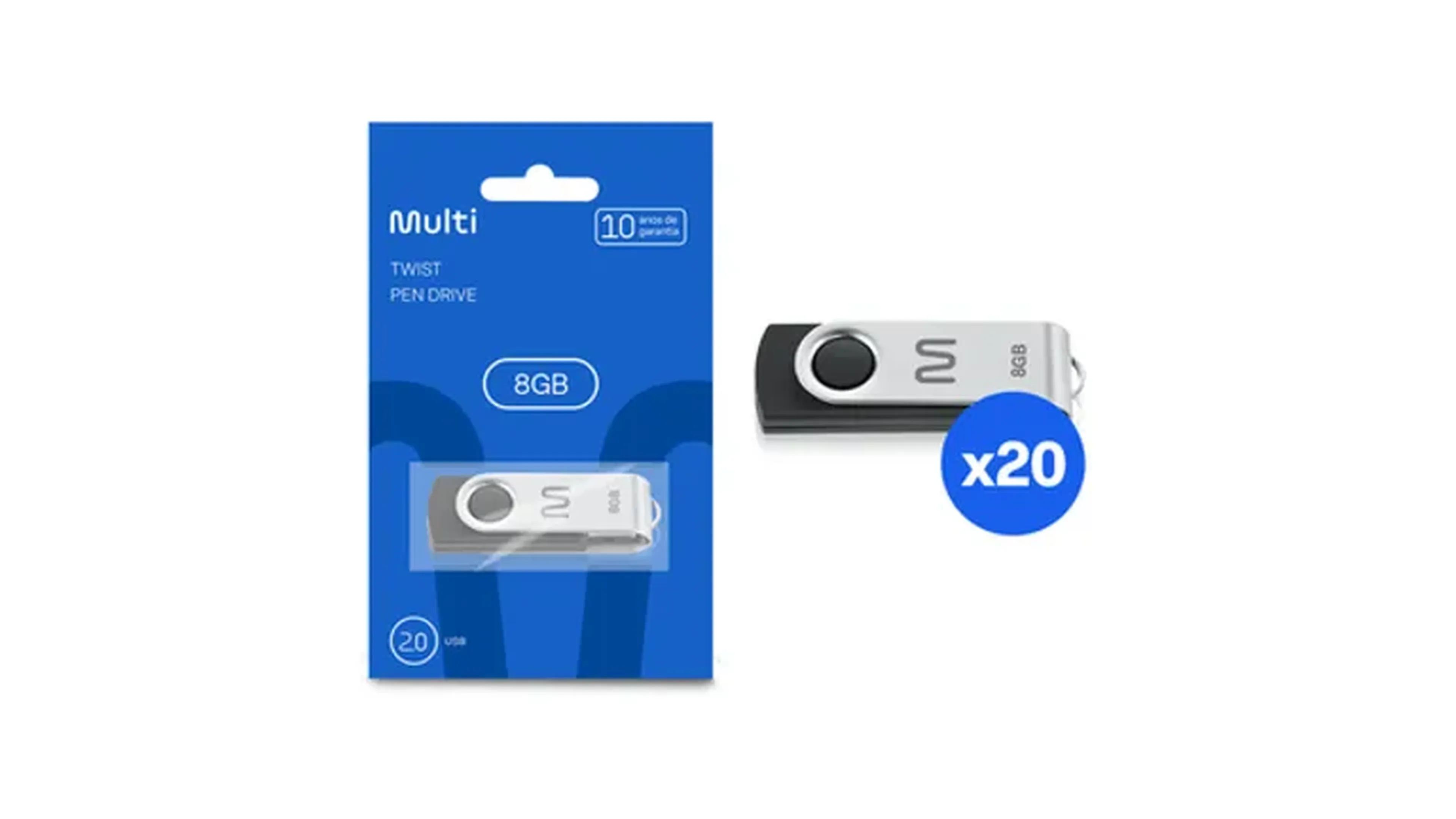 Pen-drive 8GB Multlaser imagem