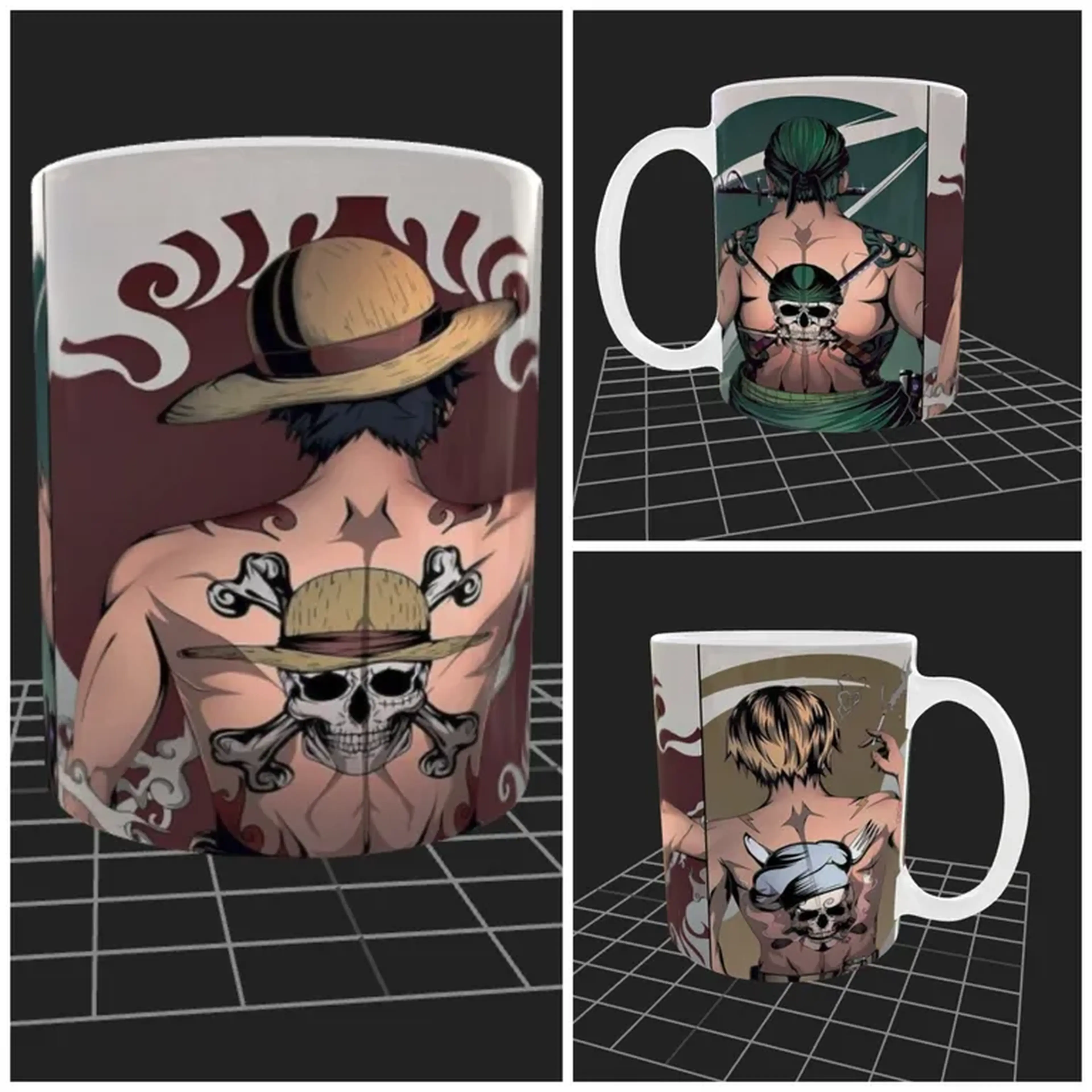 Caneca One Piece 325ml Porcelana + Caixa Envios Hoje imagem