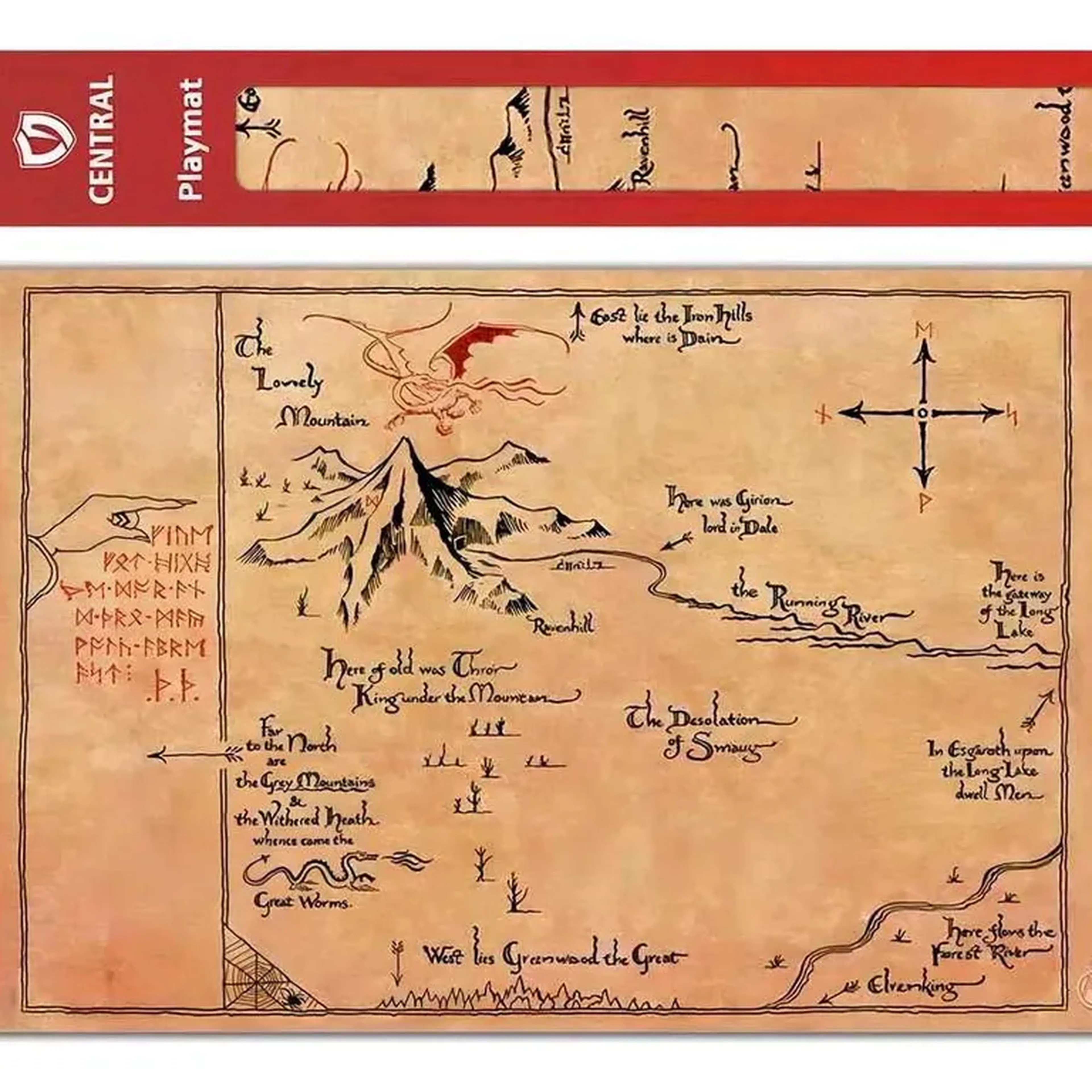 Playmat Central Mapa Terra Media imagem