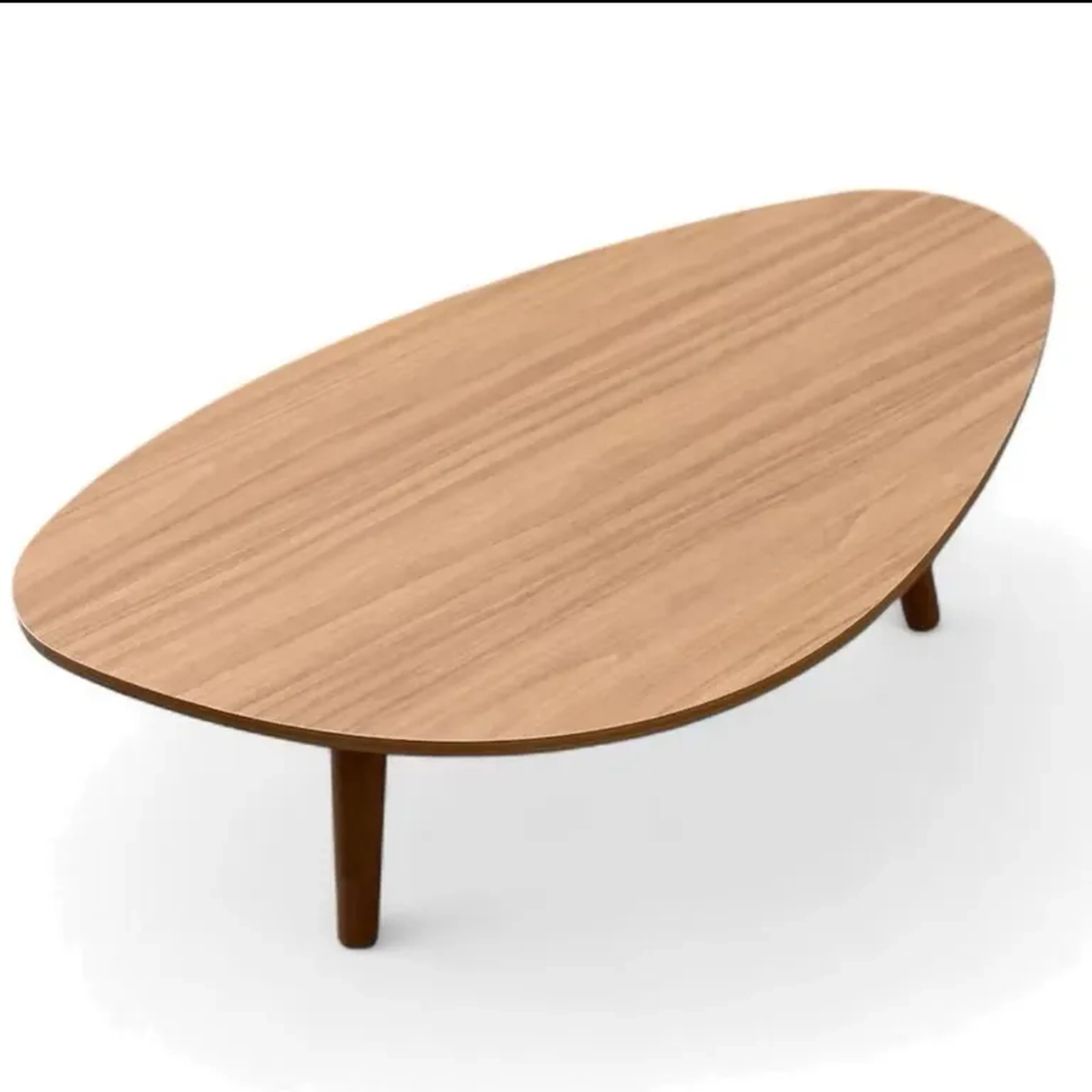 Mesa de Centro Orgânica Pés Palito em Madeira 90x52cm imagem