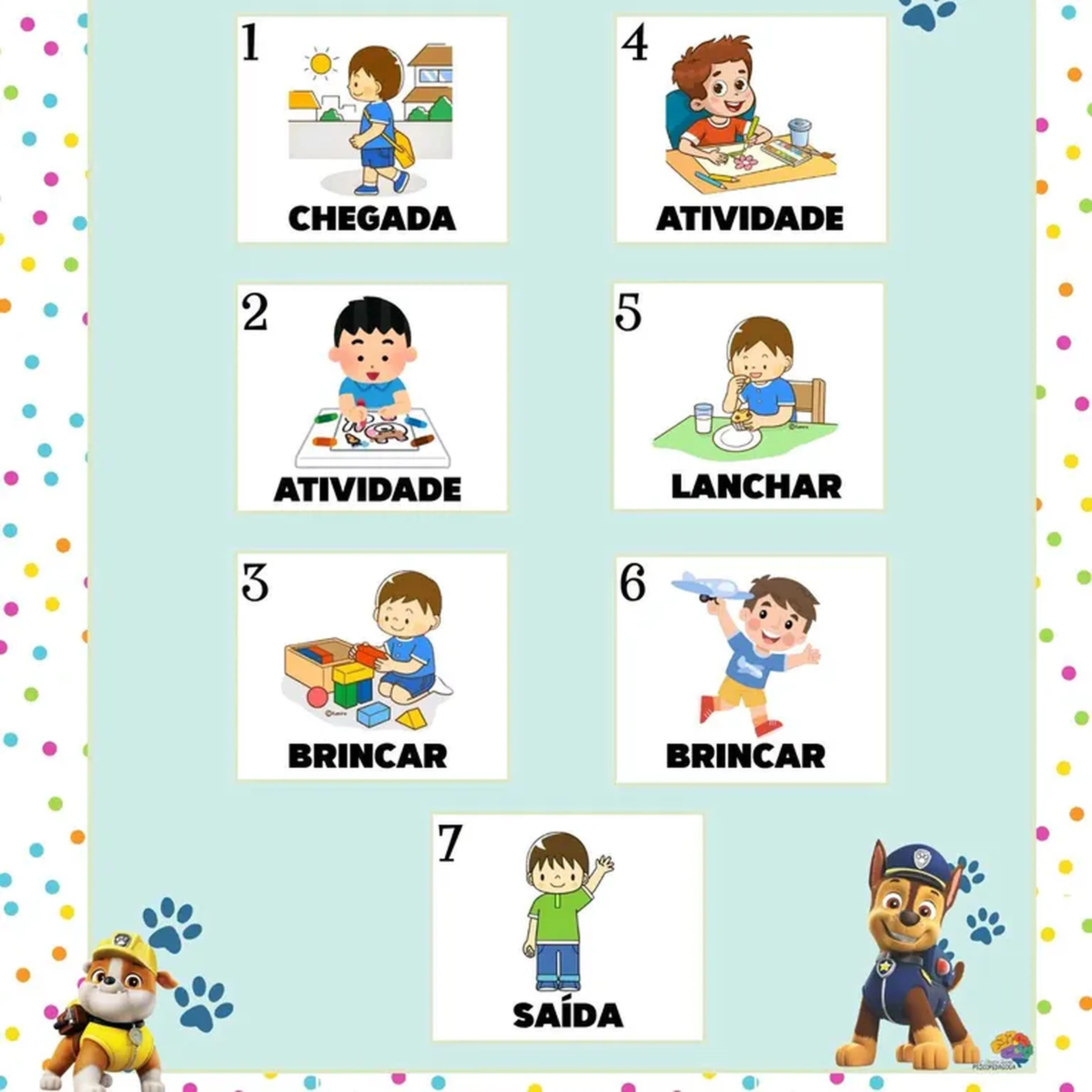 Quadro de Rotinas Personalizados (arquivo digital ) imagem