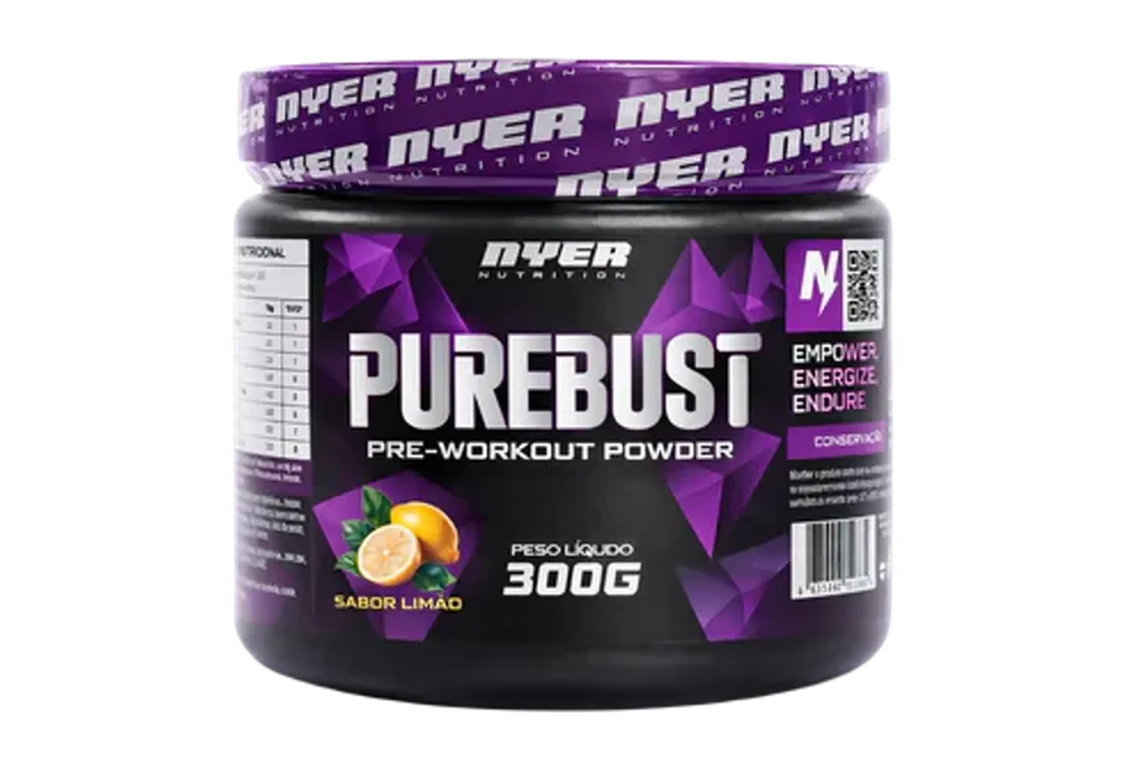Pré-Treino Purebust 300g NYER Nutrition imagem