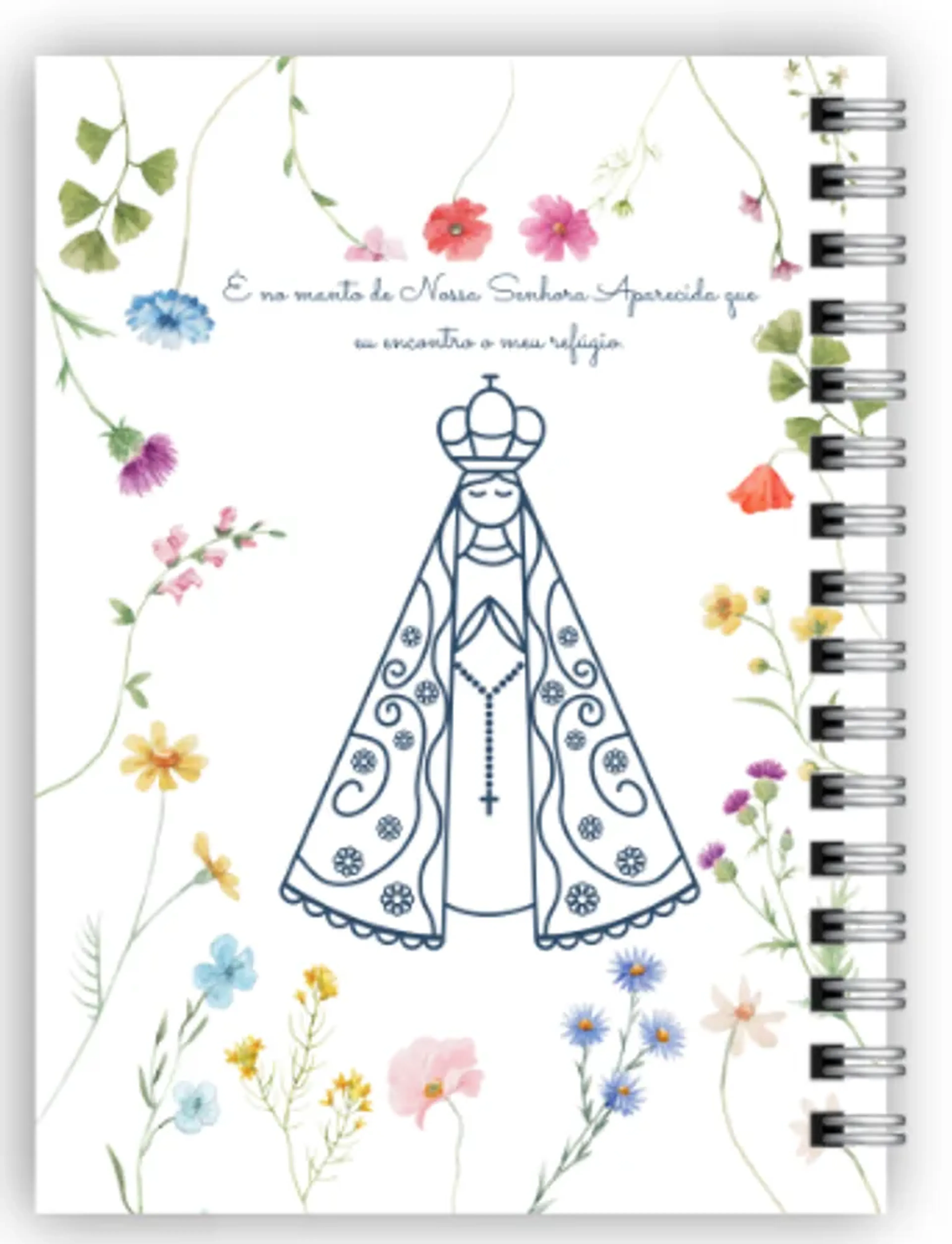 Agenda Católica rosê 410 paginas + Caneta roxa metalica imagem
