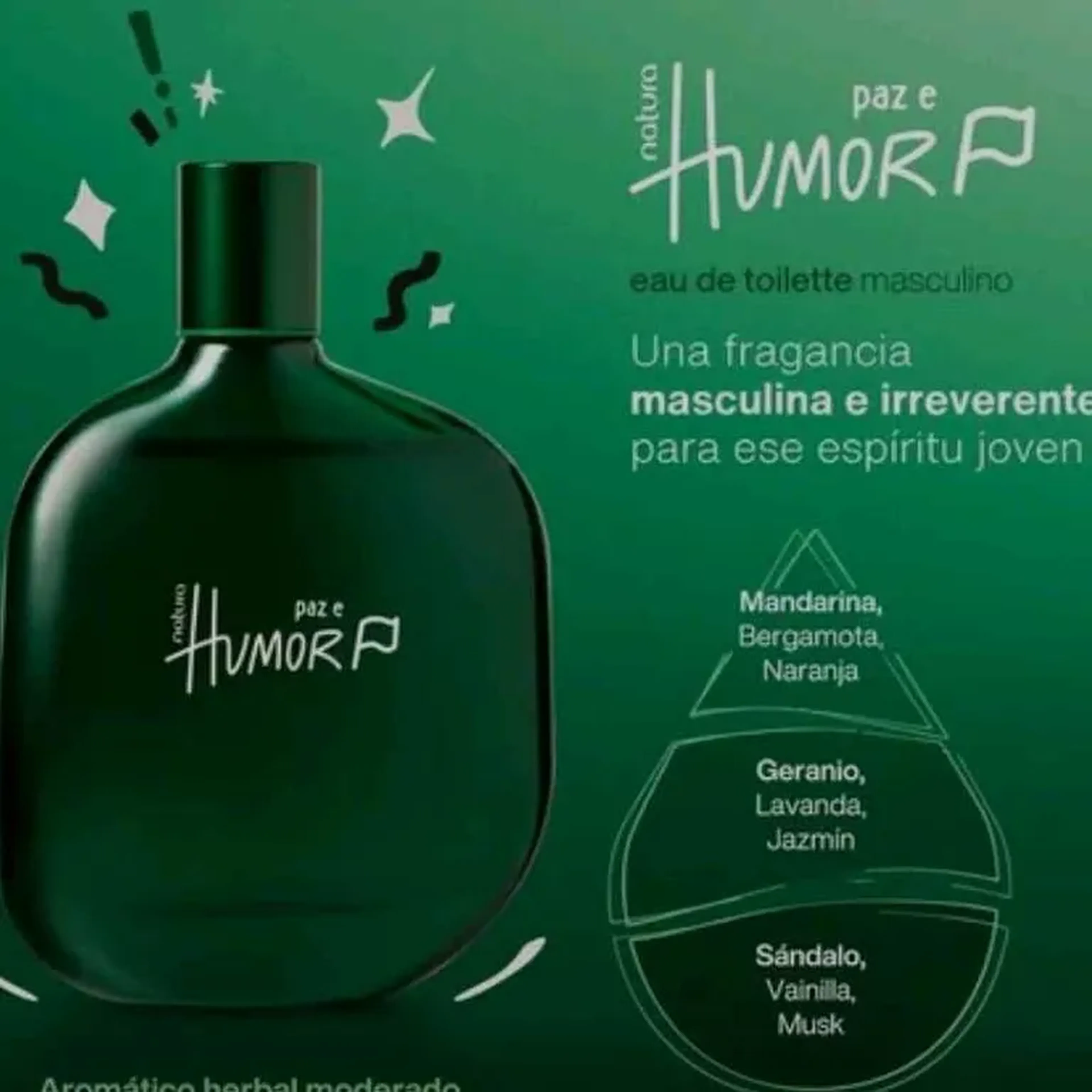 perfume paz e humor masculina imagem