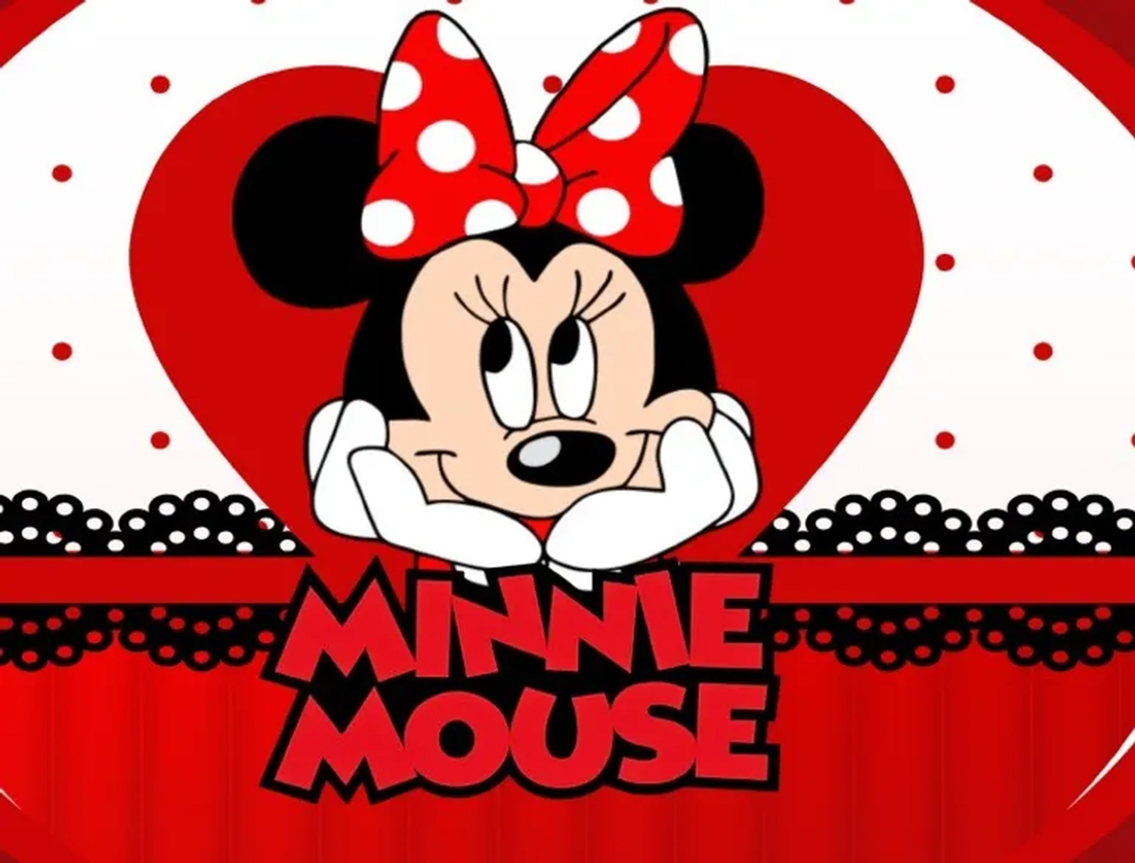 Minnie colorindo de vermelho imagem