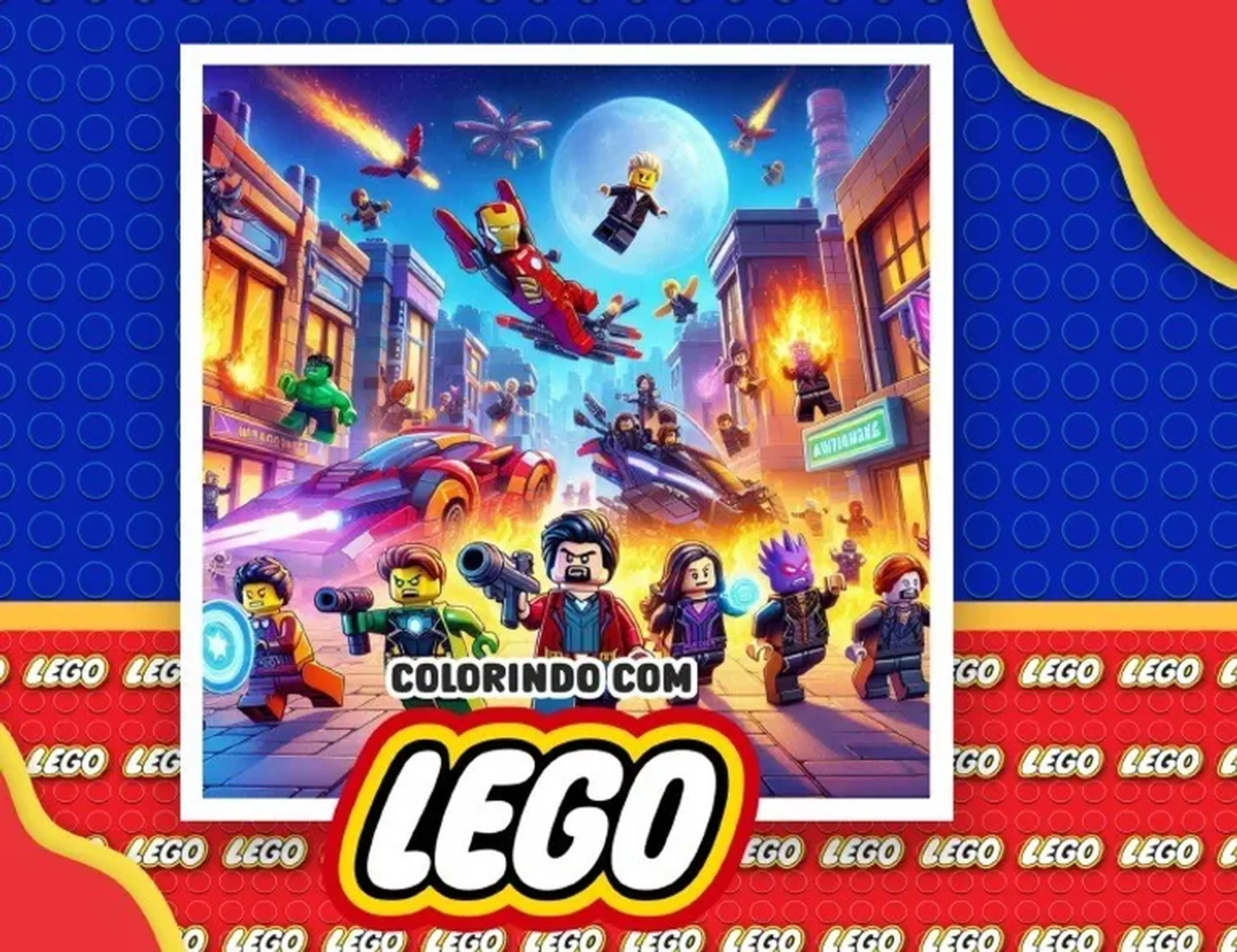 Lego para colorir imagem