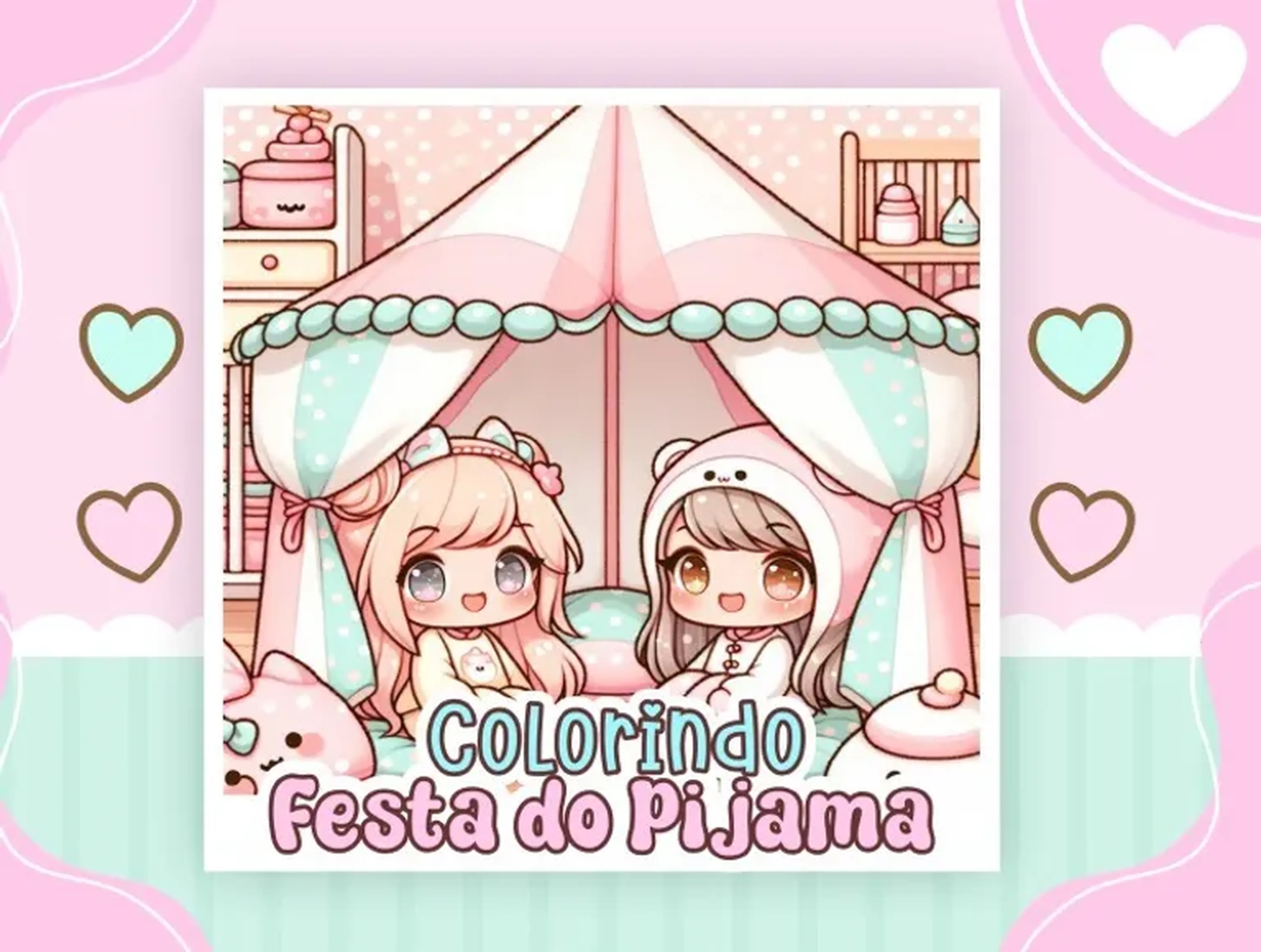 Colorindo Festa do pijama imagem